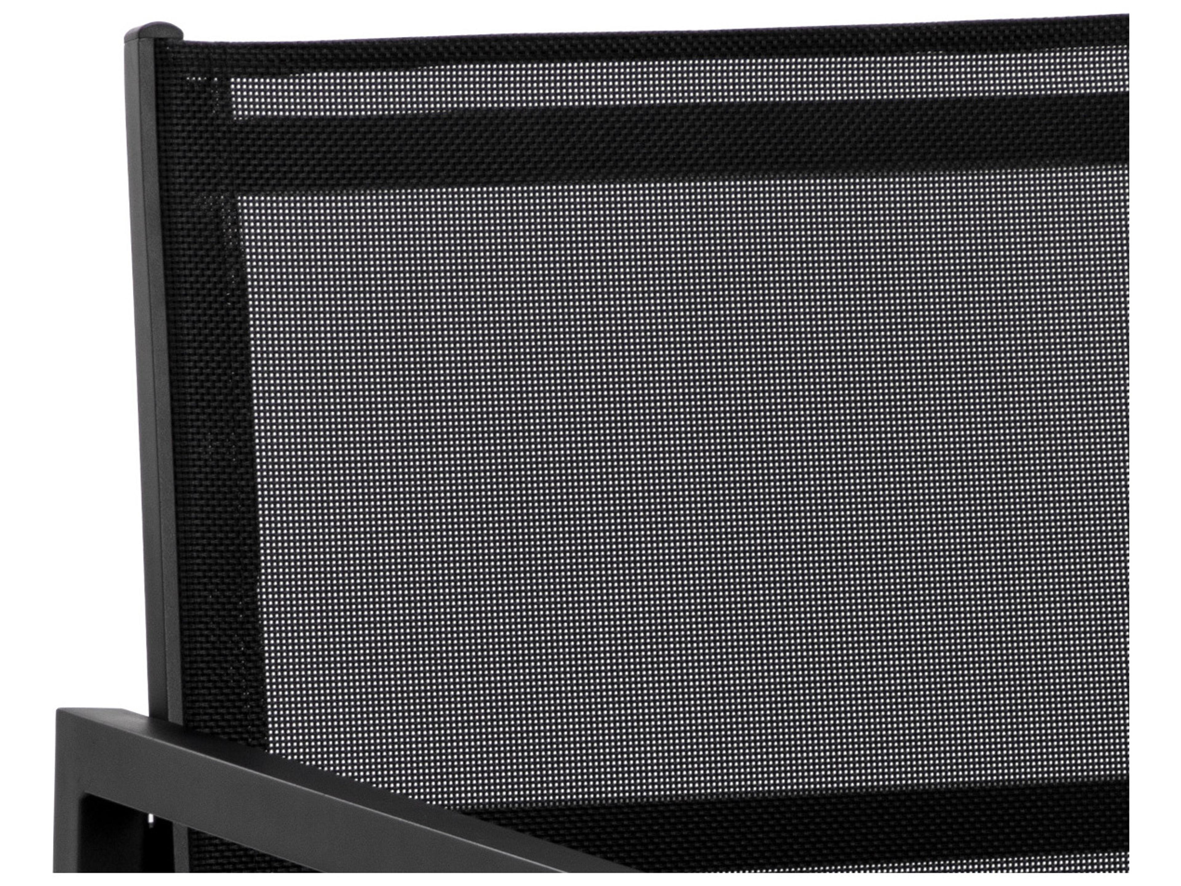 Sunpan Outdoor Merano Aluminum Black Dining Arm Chair