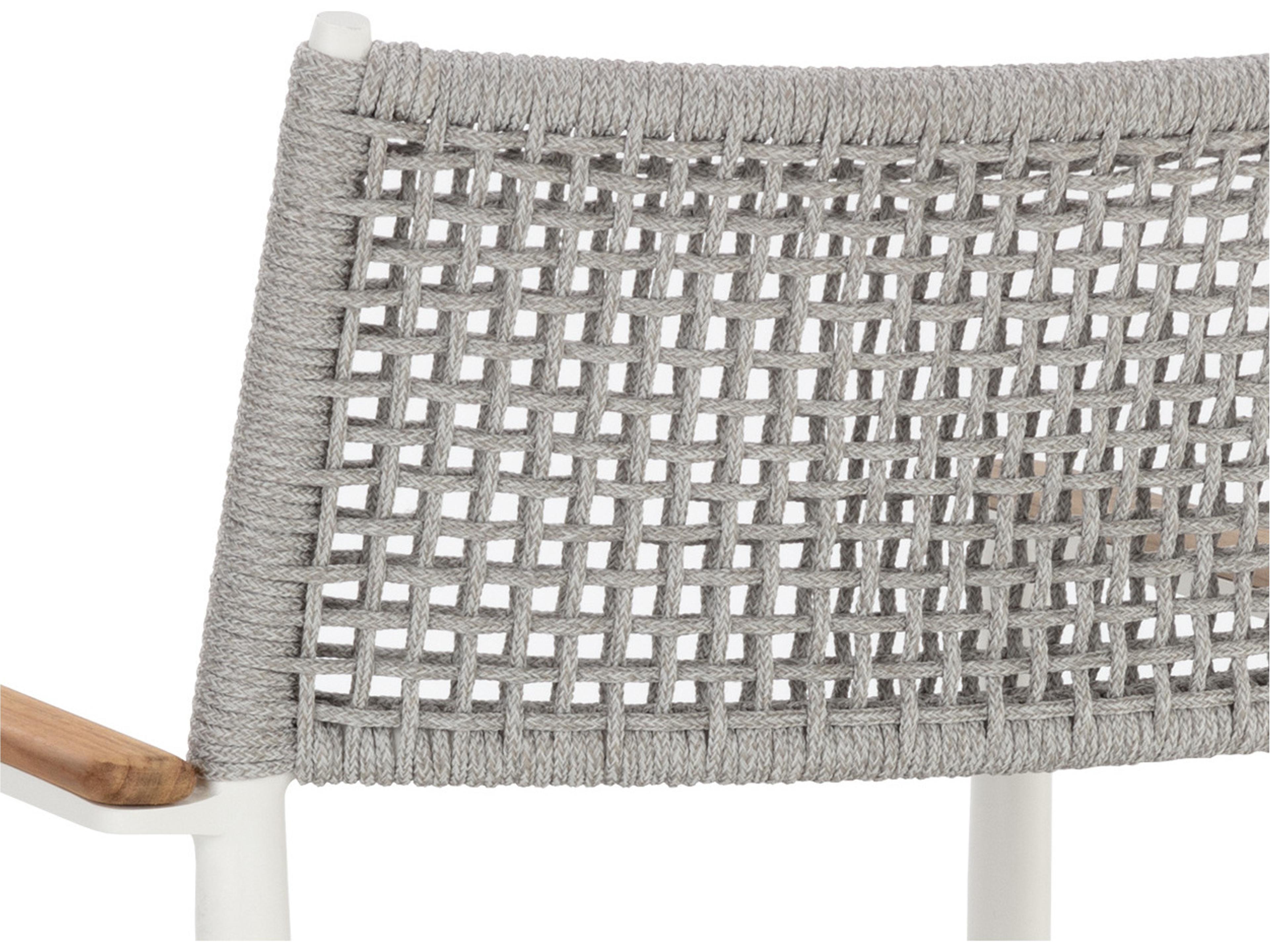 Sunpan Outdoor Nava Stackable Dining Armchair in White