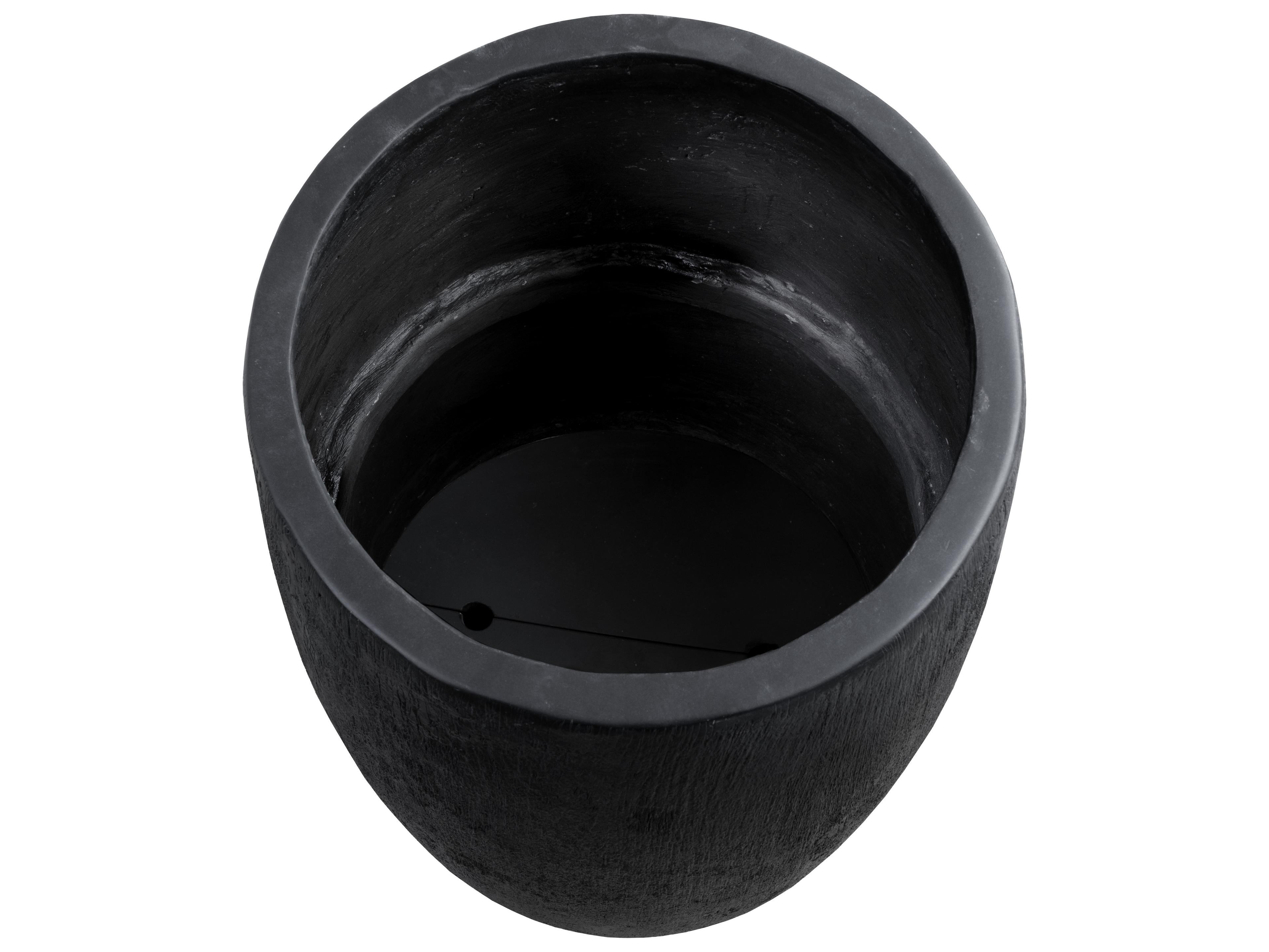 Sunpan Outdoor Coleus Concrete Black Tall Round Planter