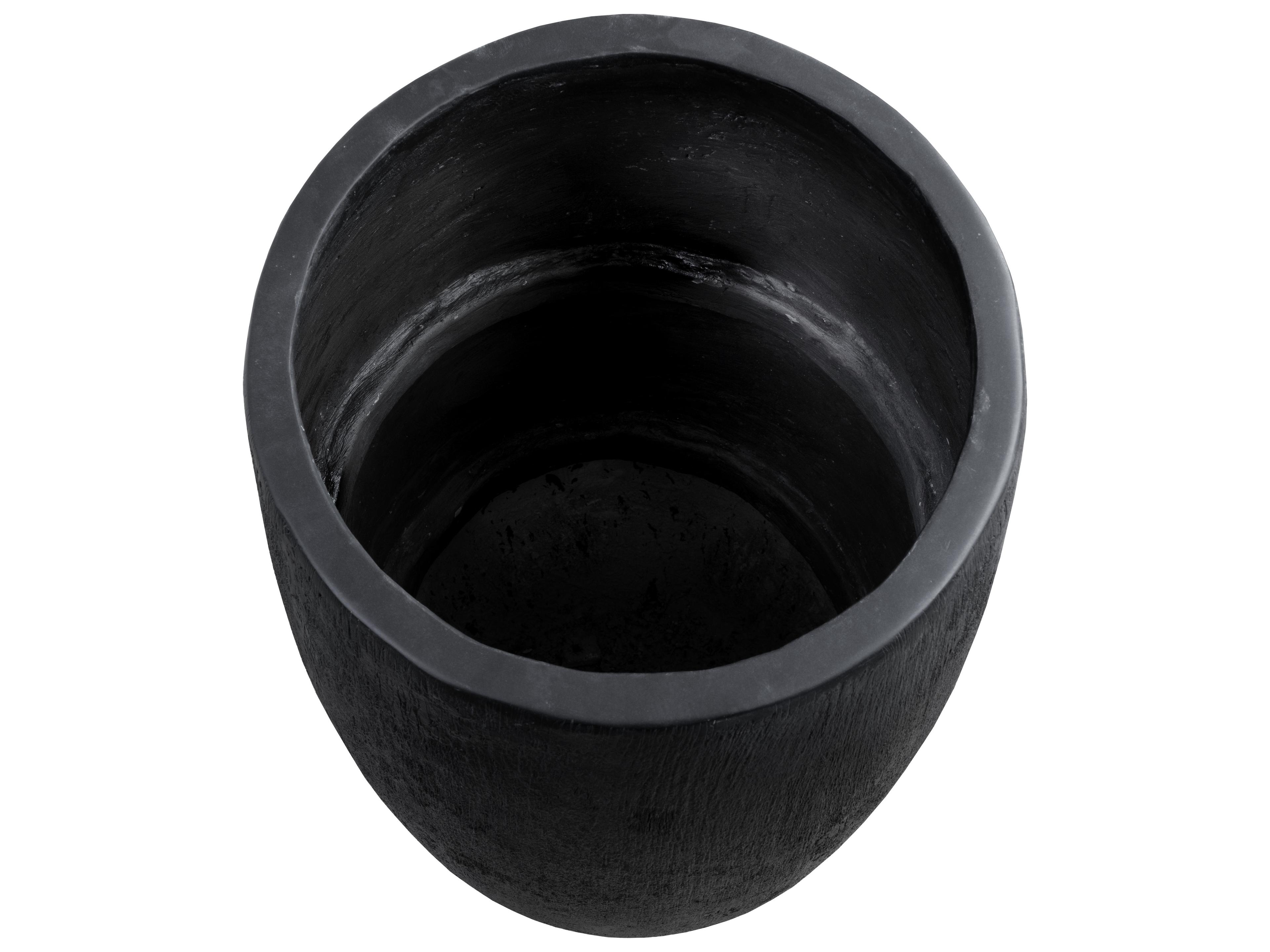 Sunpan Outdoor Coleus Concrete Black Tall Round Planter