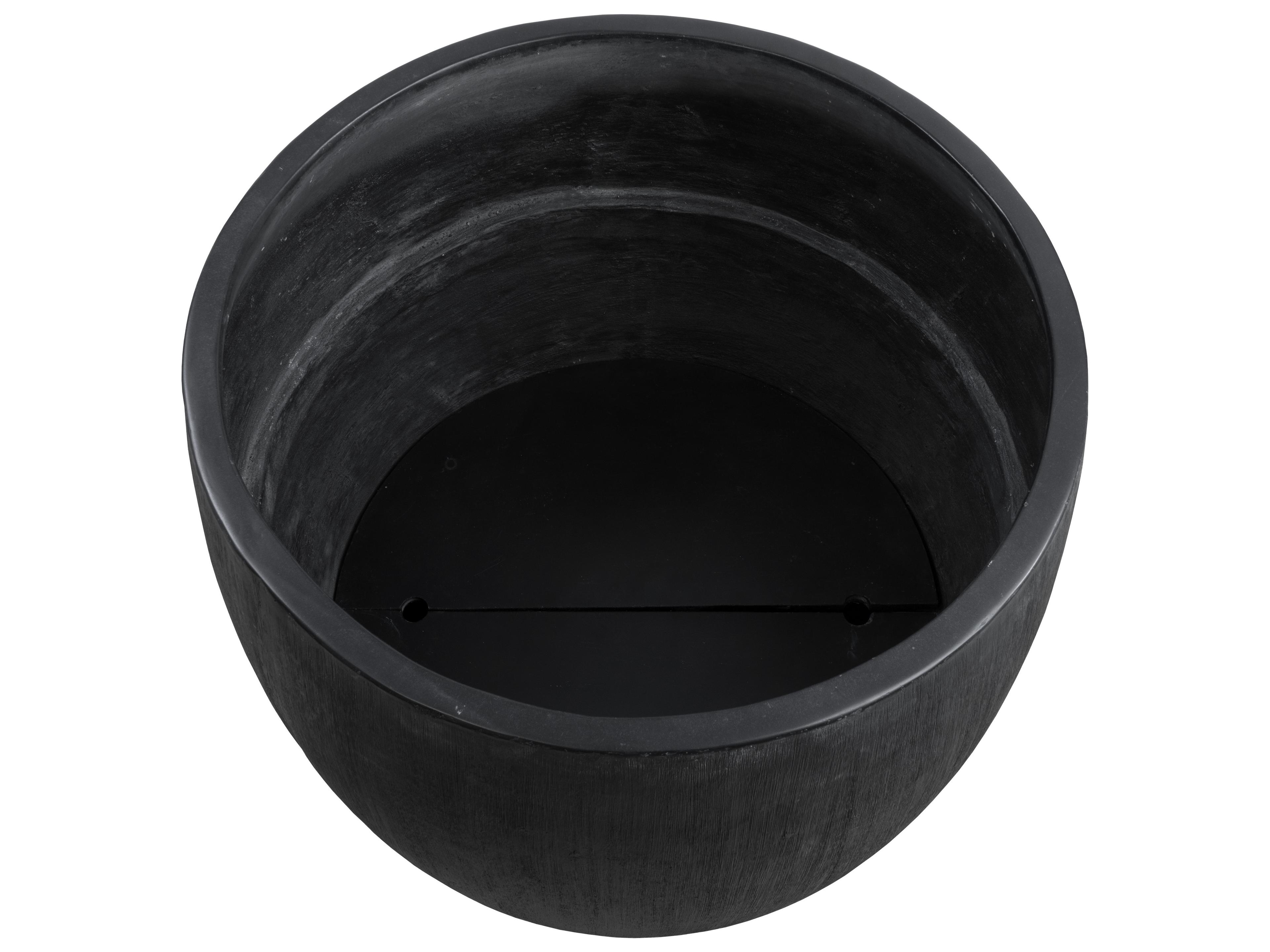 Sunpan Outdoor Coleus Concrete Black Large Round Planter