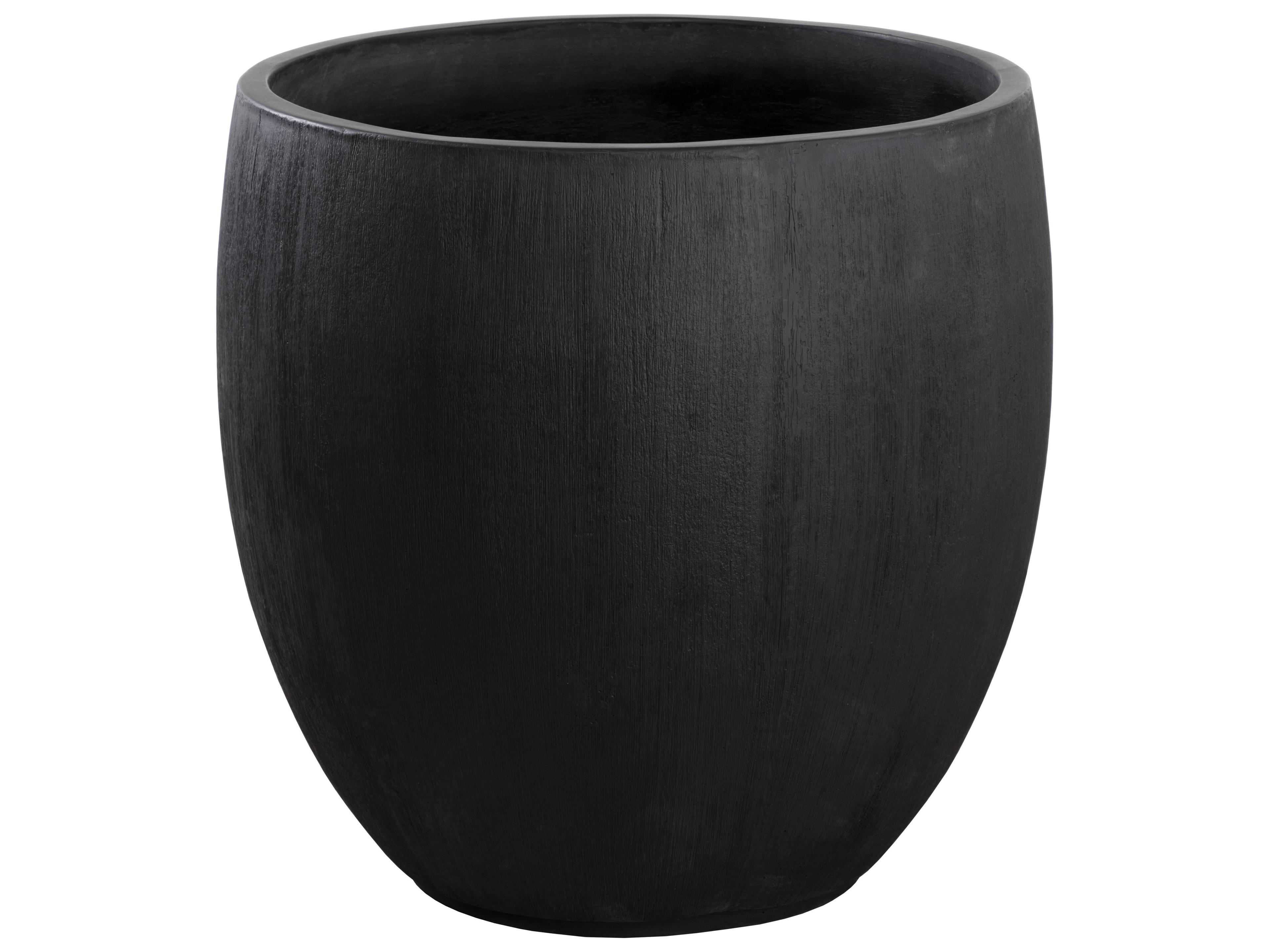 Coleus Large Round Planter Textured Black