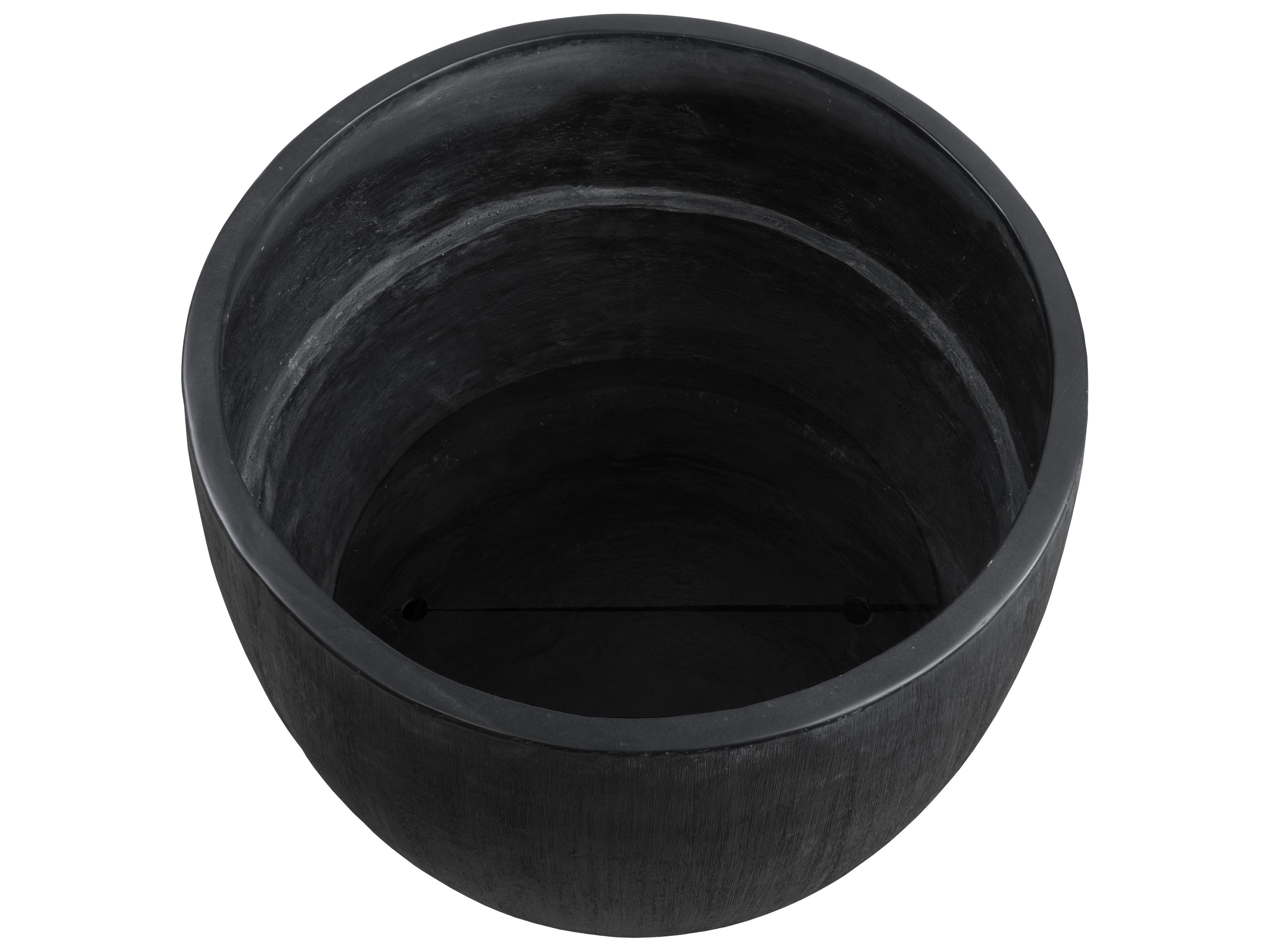 Sunpan Outdoor Coleus Concrete Black Large Round Planter
