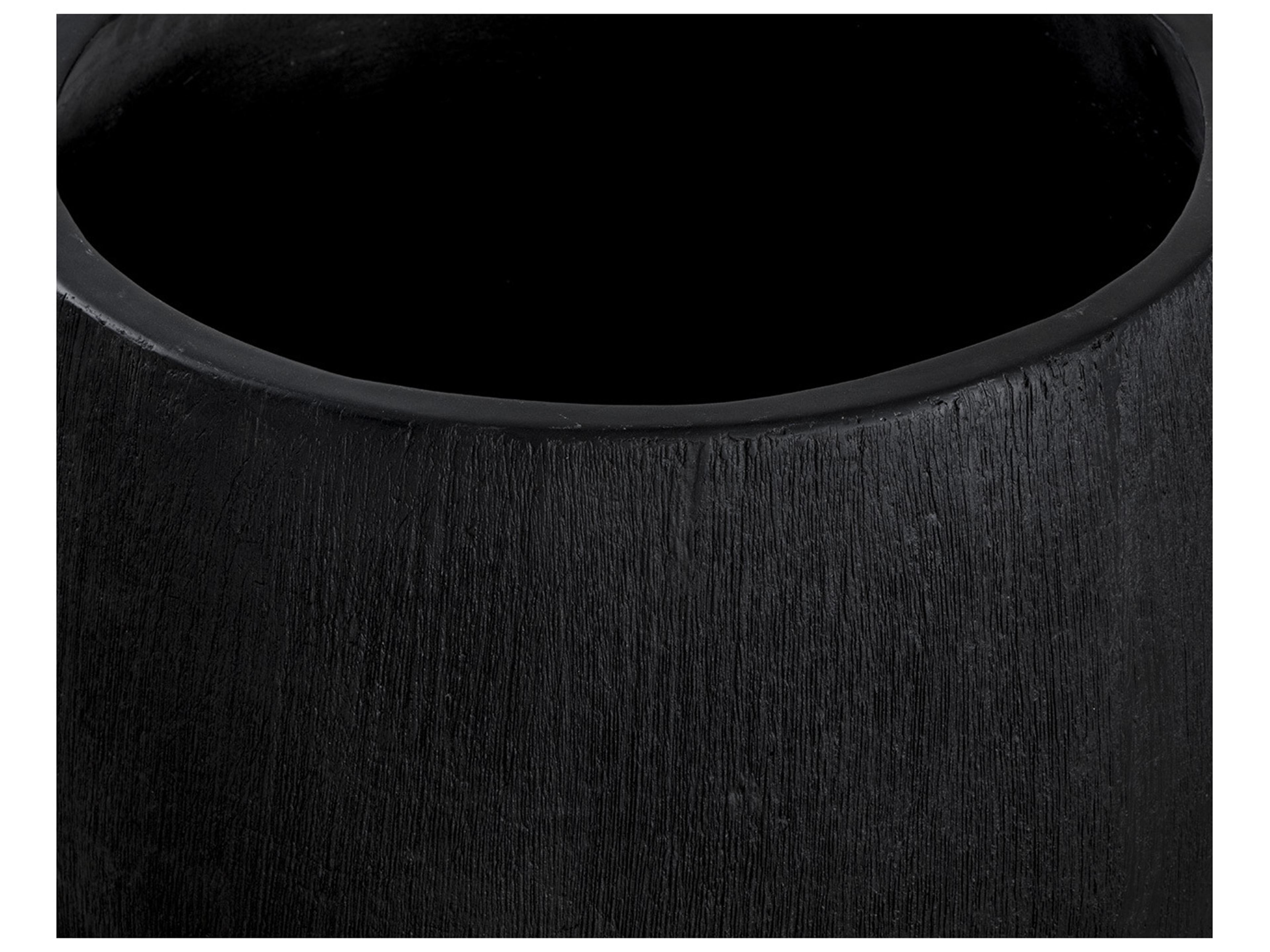 Sunpan Outdoor Coleus Concrete Black Small Round Planter