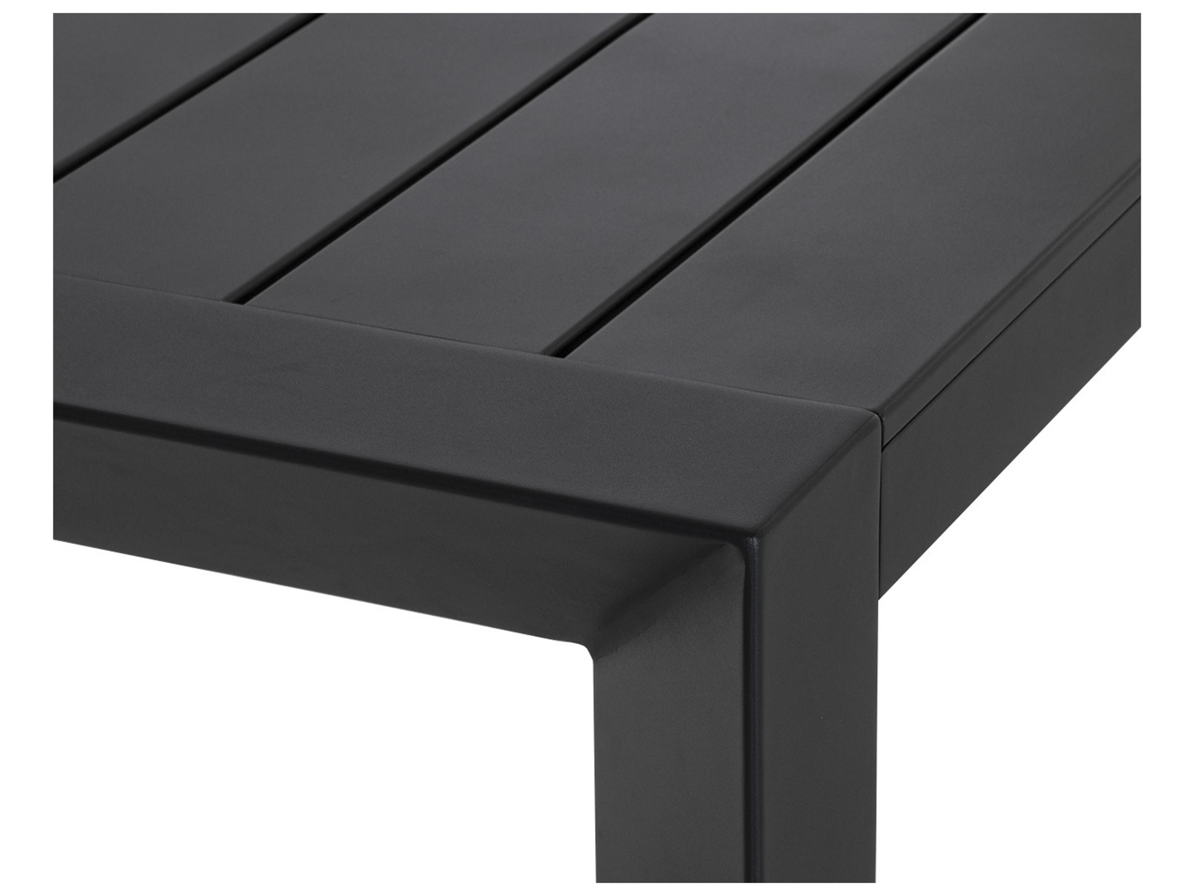 Sunpan Outdoor Merano Aluminum Black Rectangular Dining Table