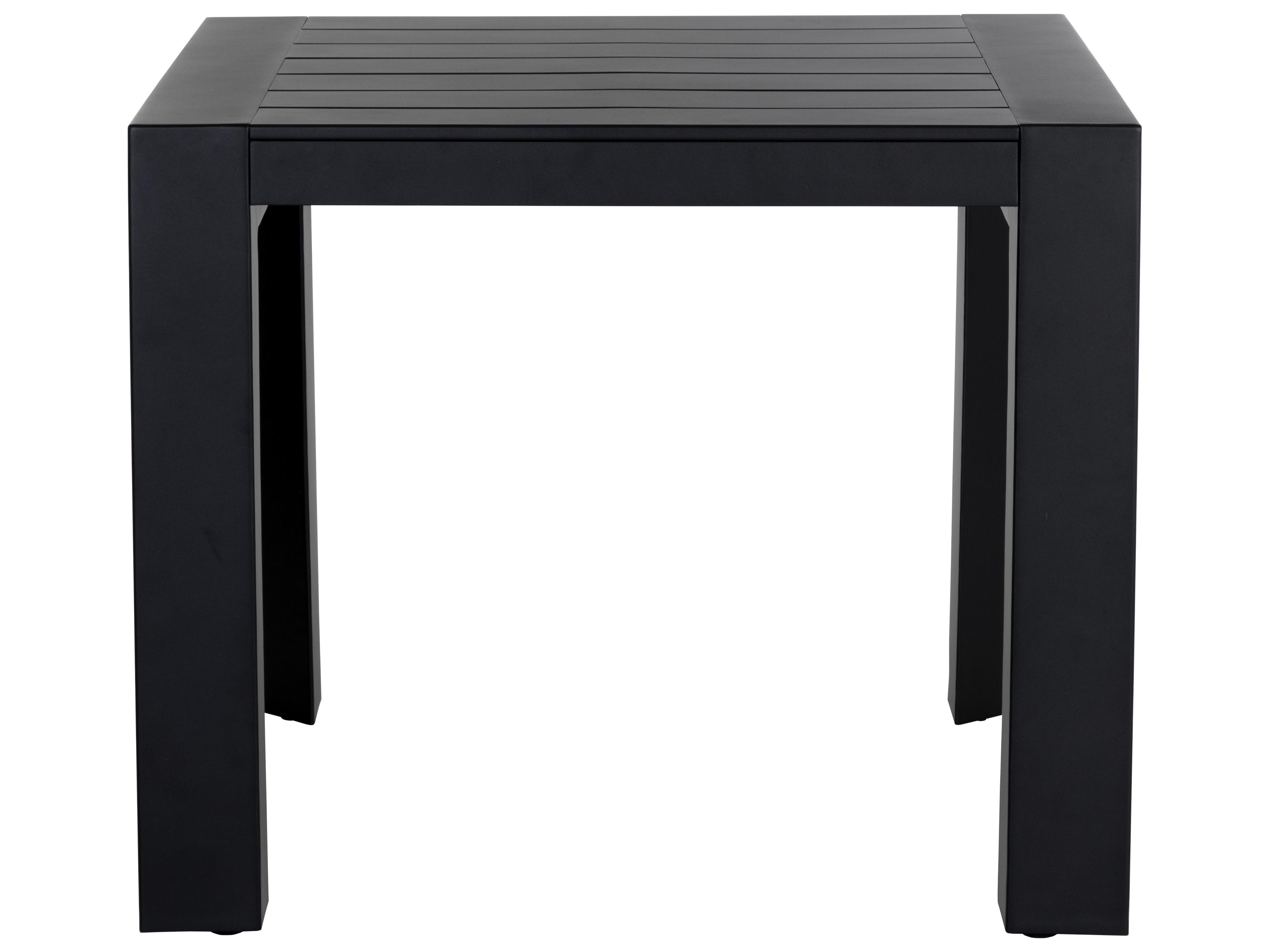 Sunpan Outdoor Merano Aluminum Black Square Dining Table
