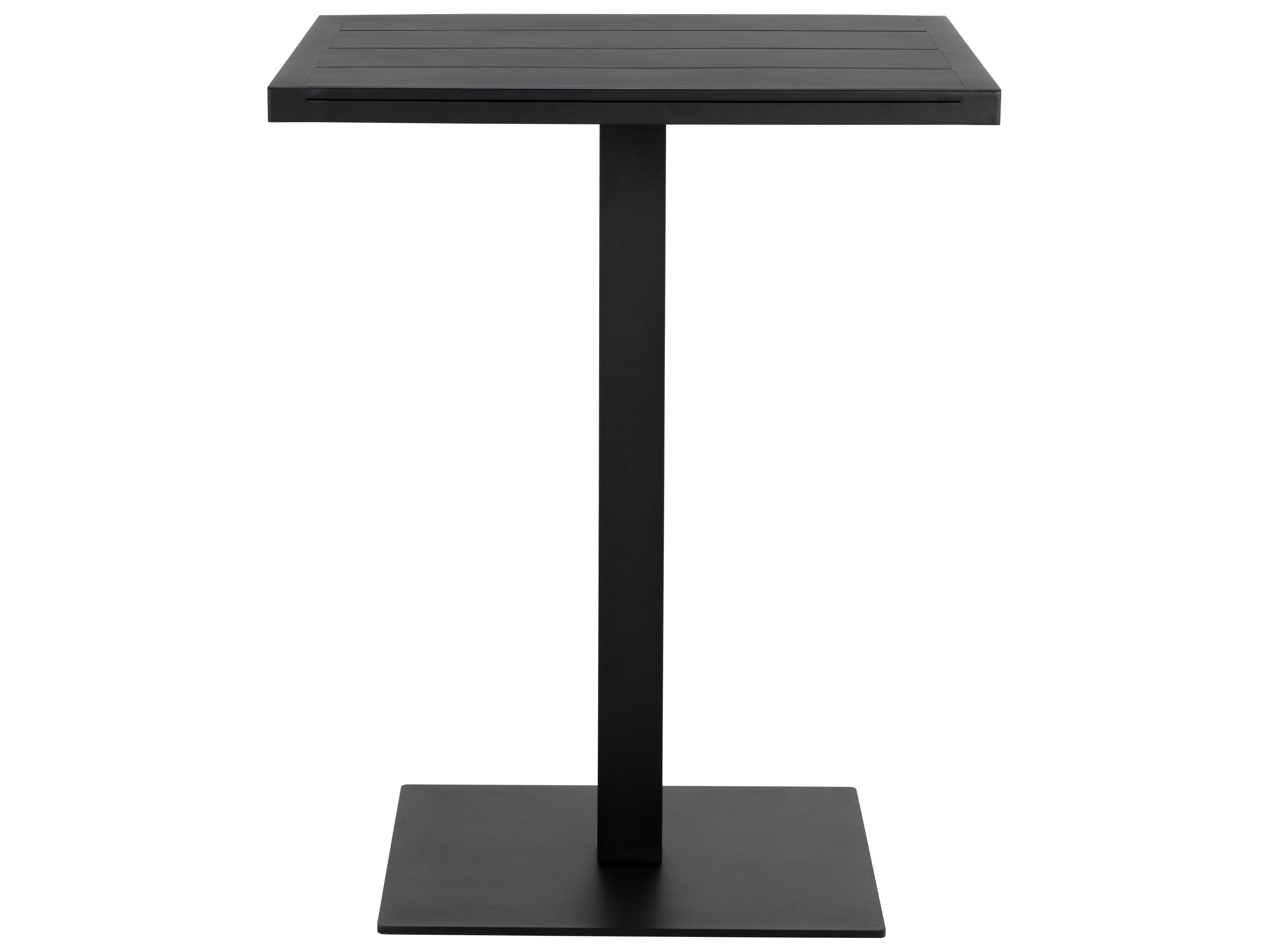 Sunpan Outdoor Merano Aluminum Black Square Bar Table