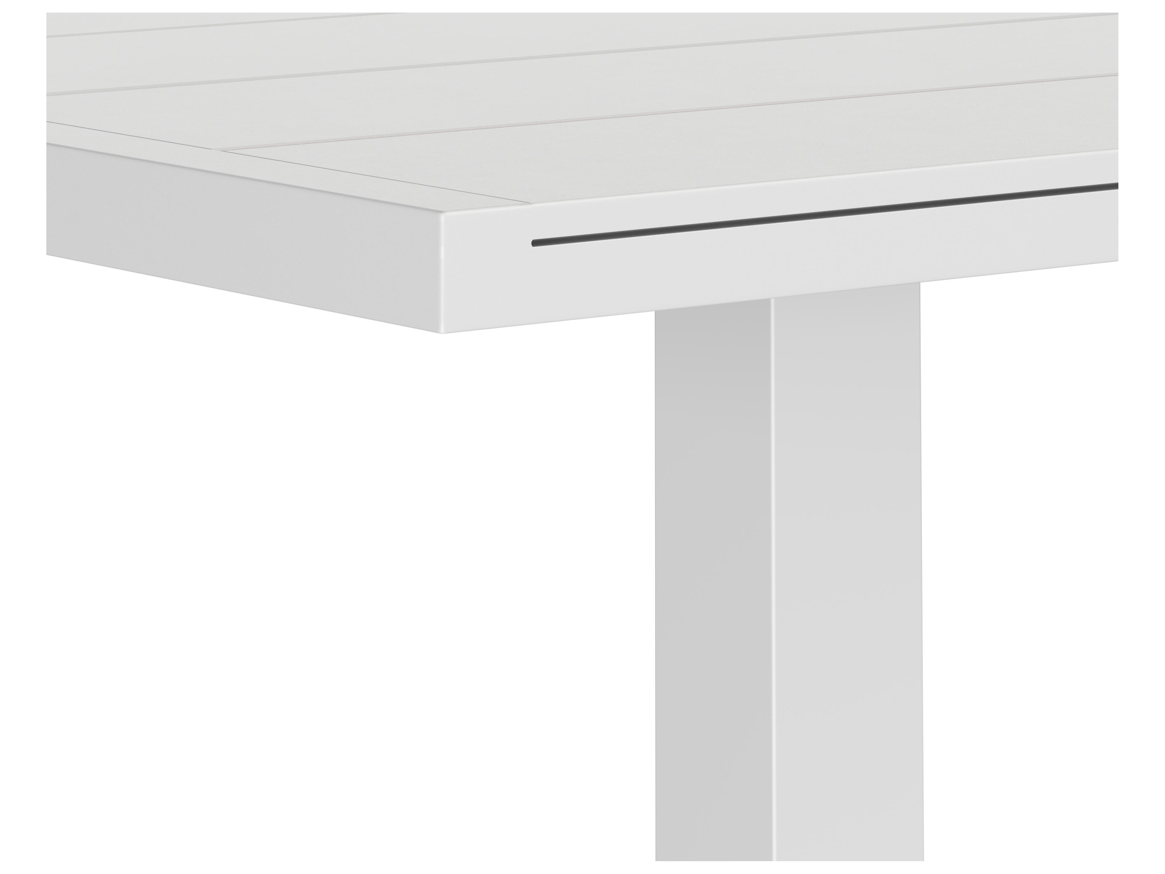 Sunpan Outdoor Merano Aluminum White Square Bar Table