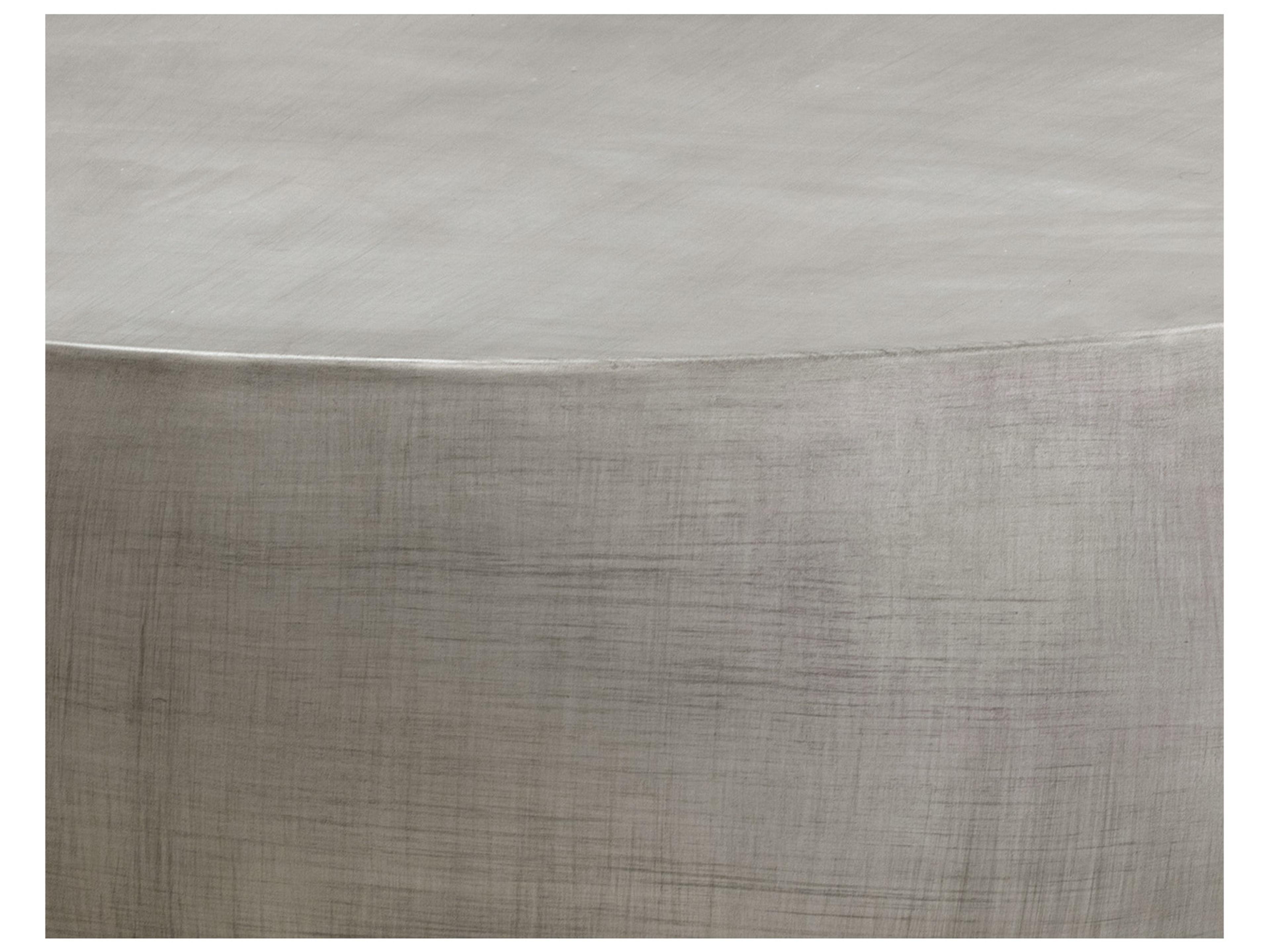 Sunpan Outdoor Tarsus Concrete Light Pewter Round Coffee Table