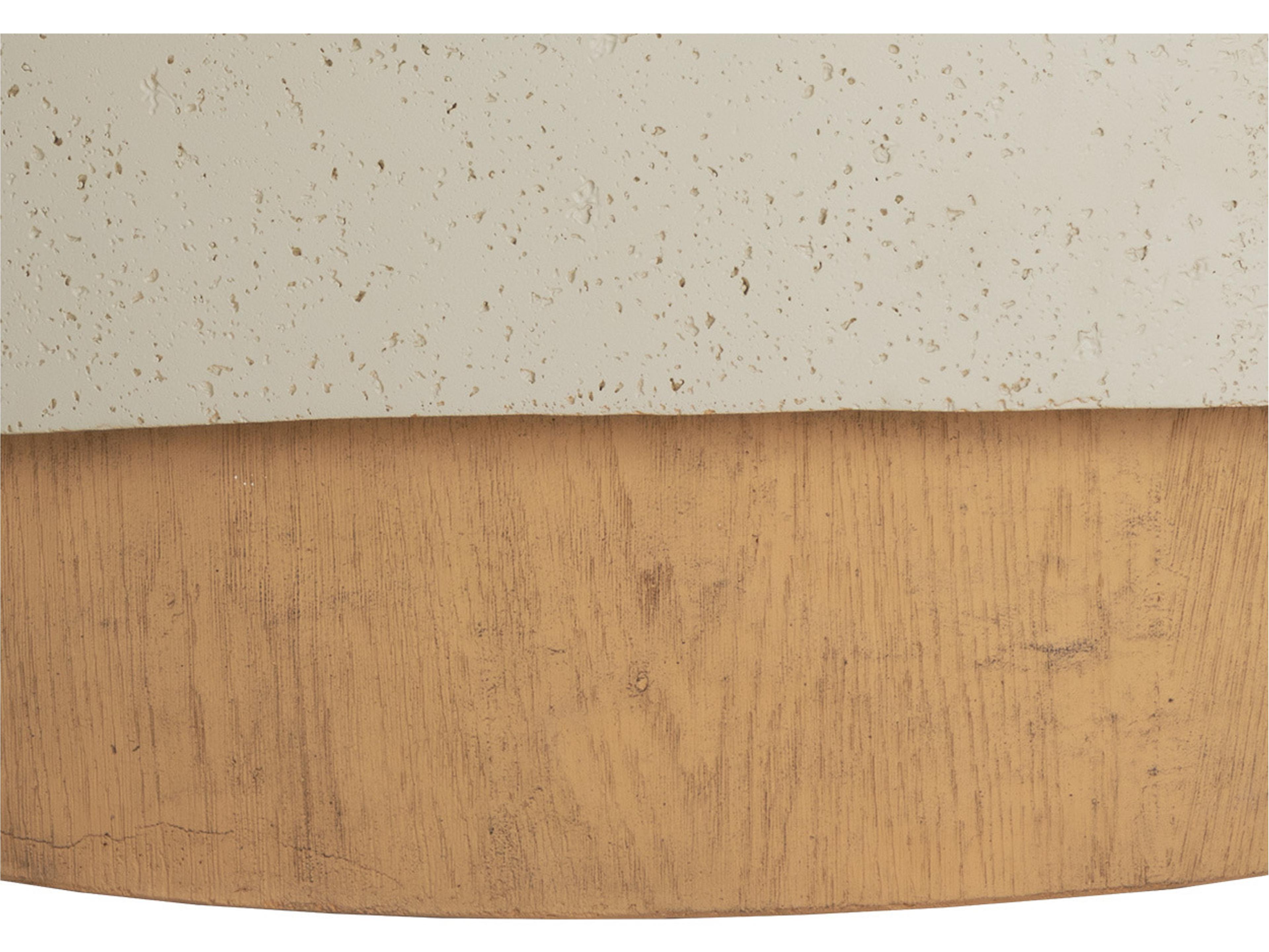 Sunpan Outdoor Patras Concrete Cream Round Coffee Table