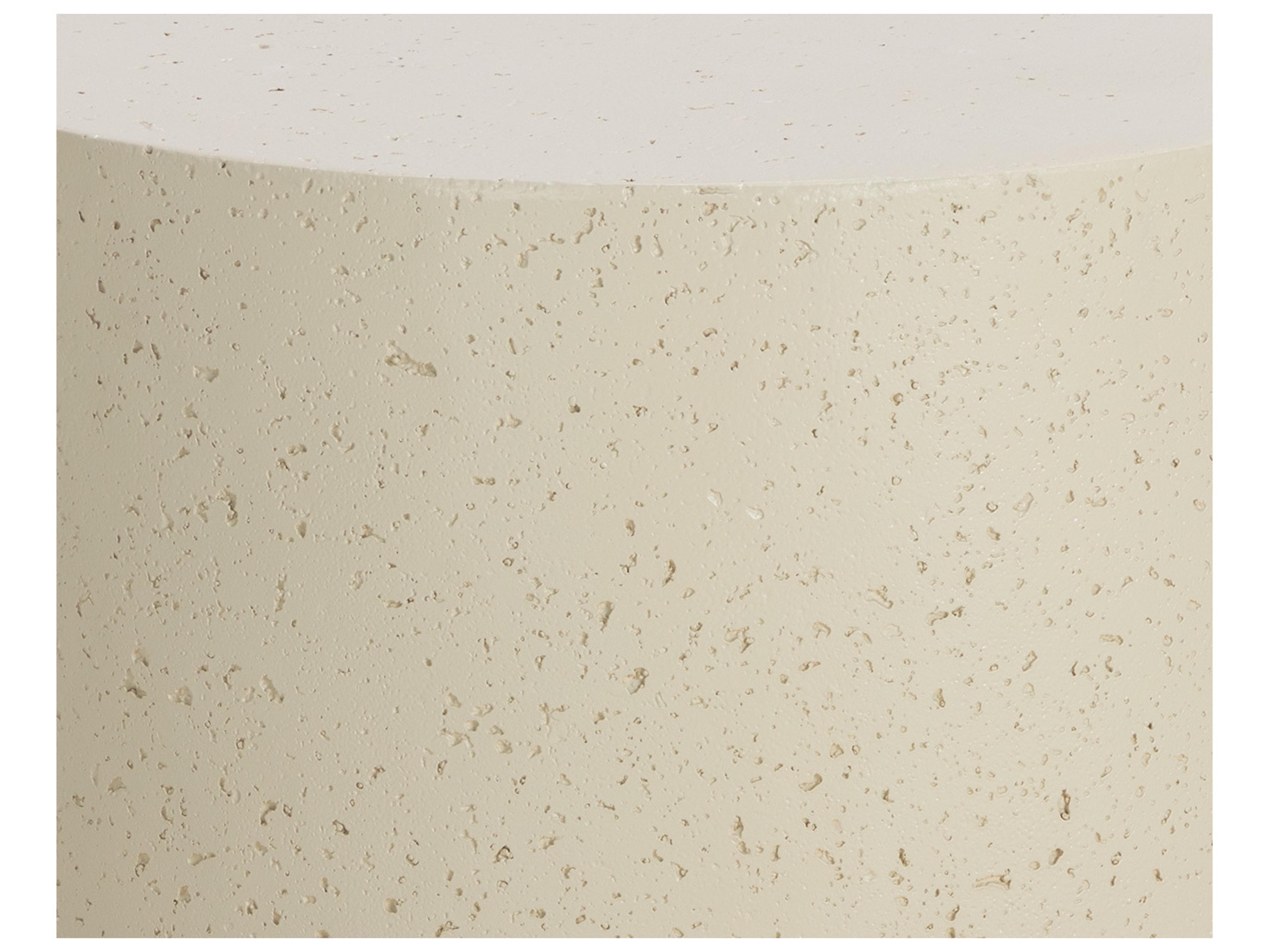 Sunpan Outdoor Patras Concrete Cream Round End Table