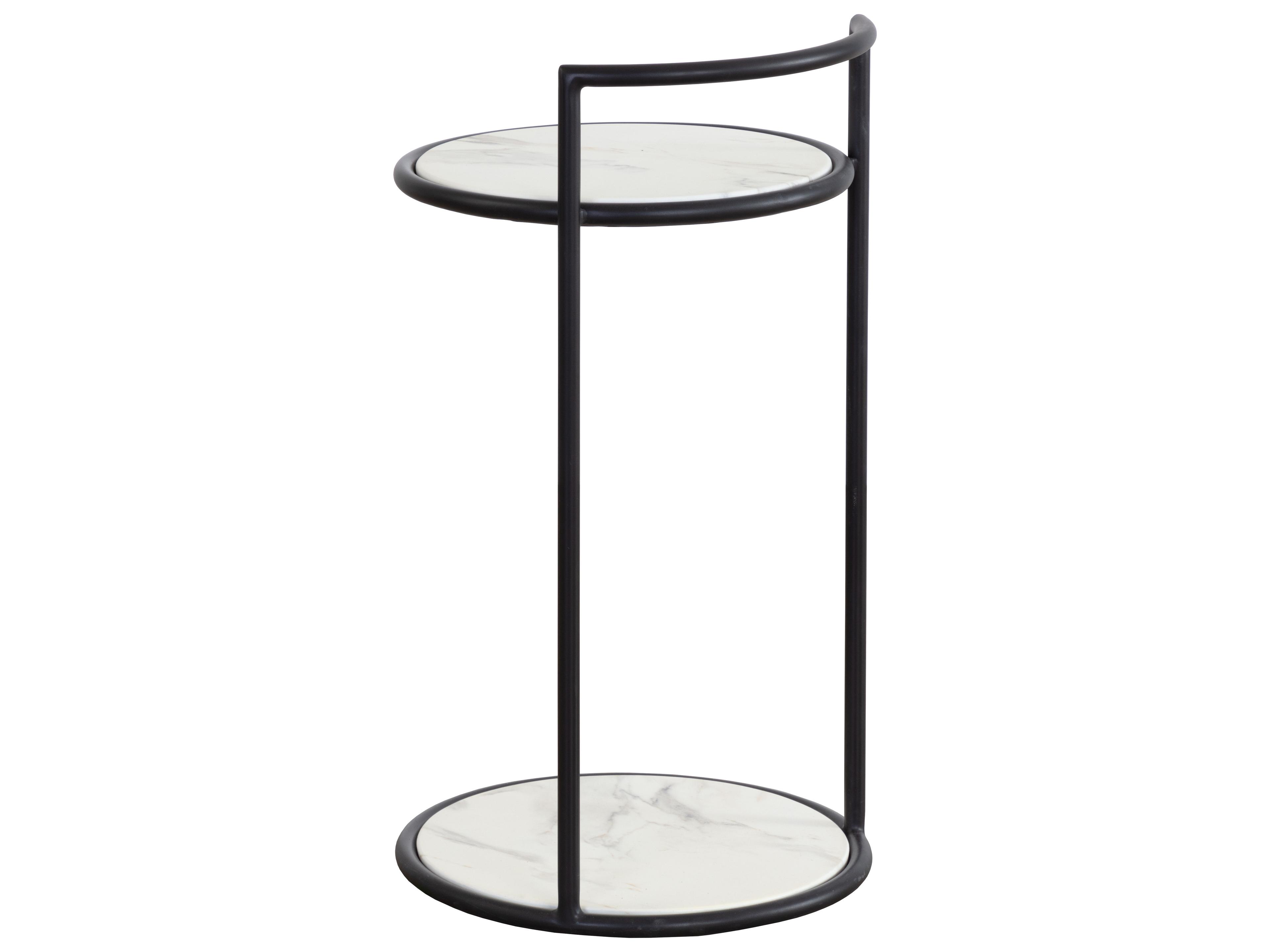 Sunpan Outdoor Parga Steel Black Round End Table