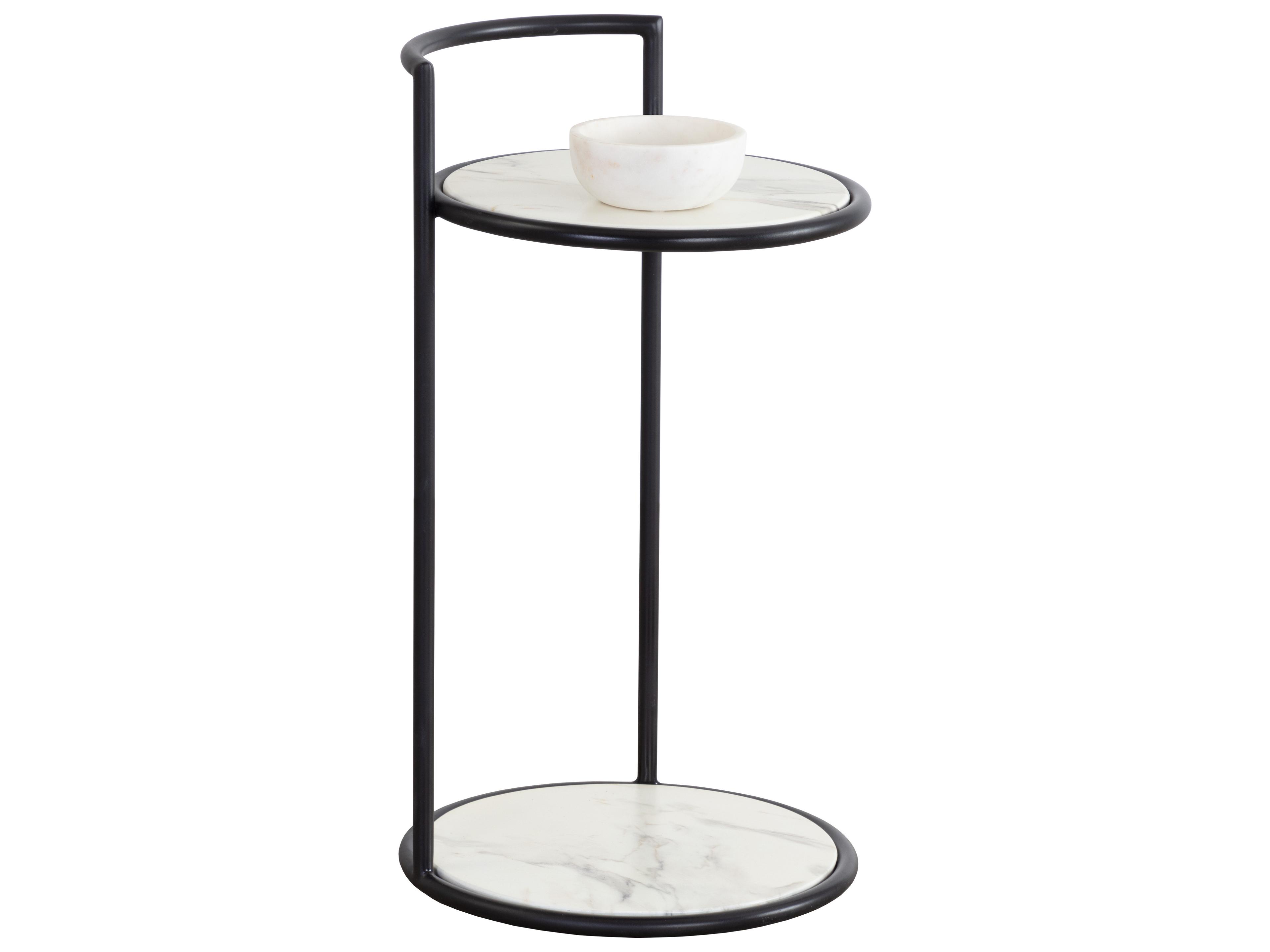 Sunpan Outdoor Parga Steel Black Round End Table