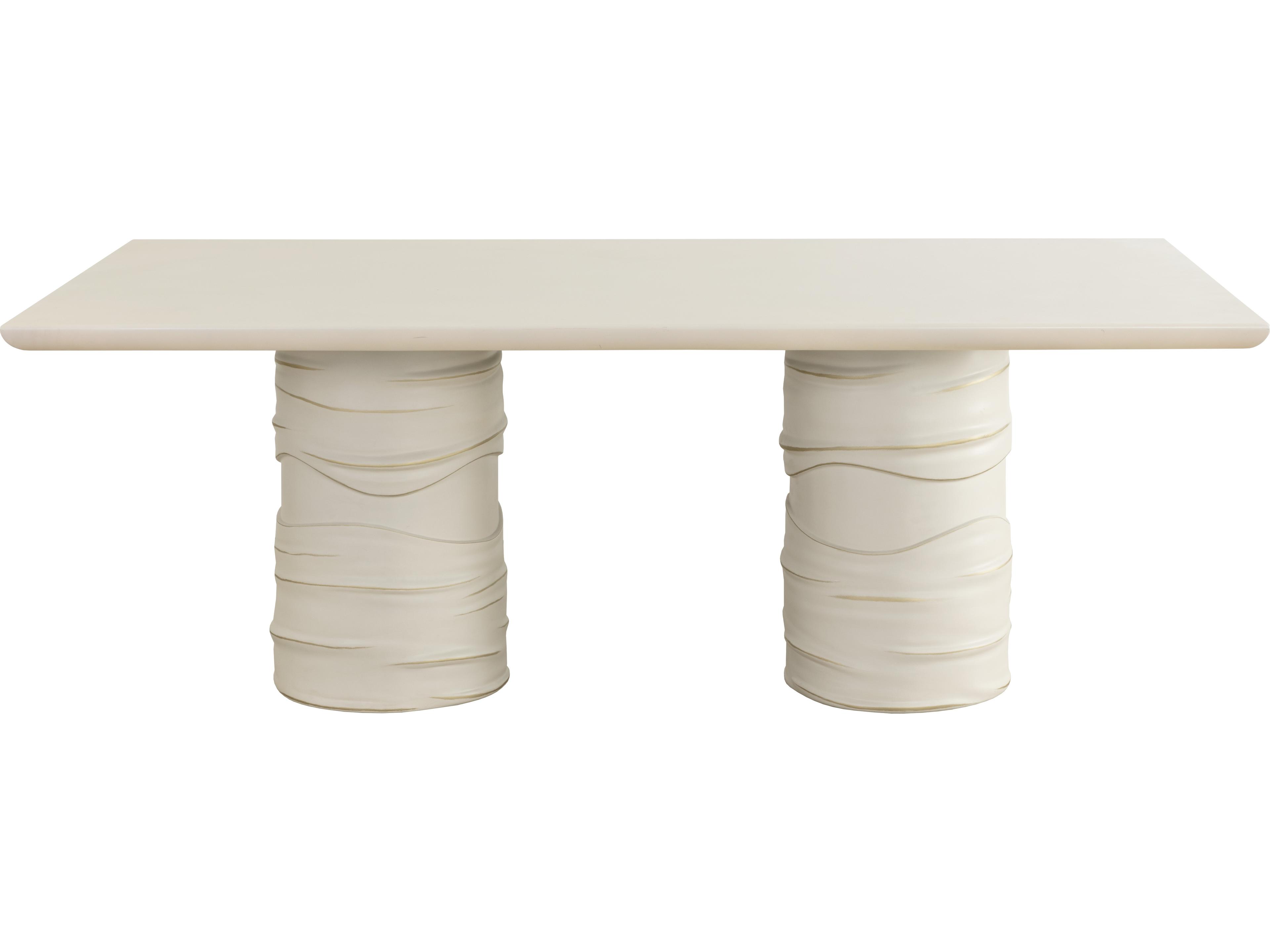Sunpan Outdoor Alanya Concrete Cream Rectangular Dining Table
