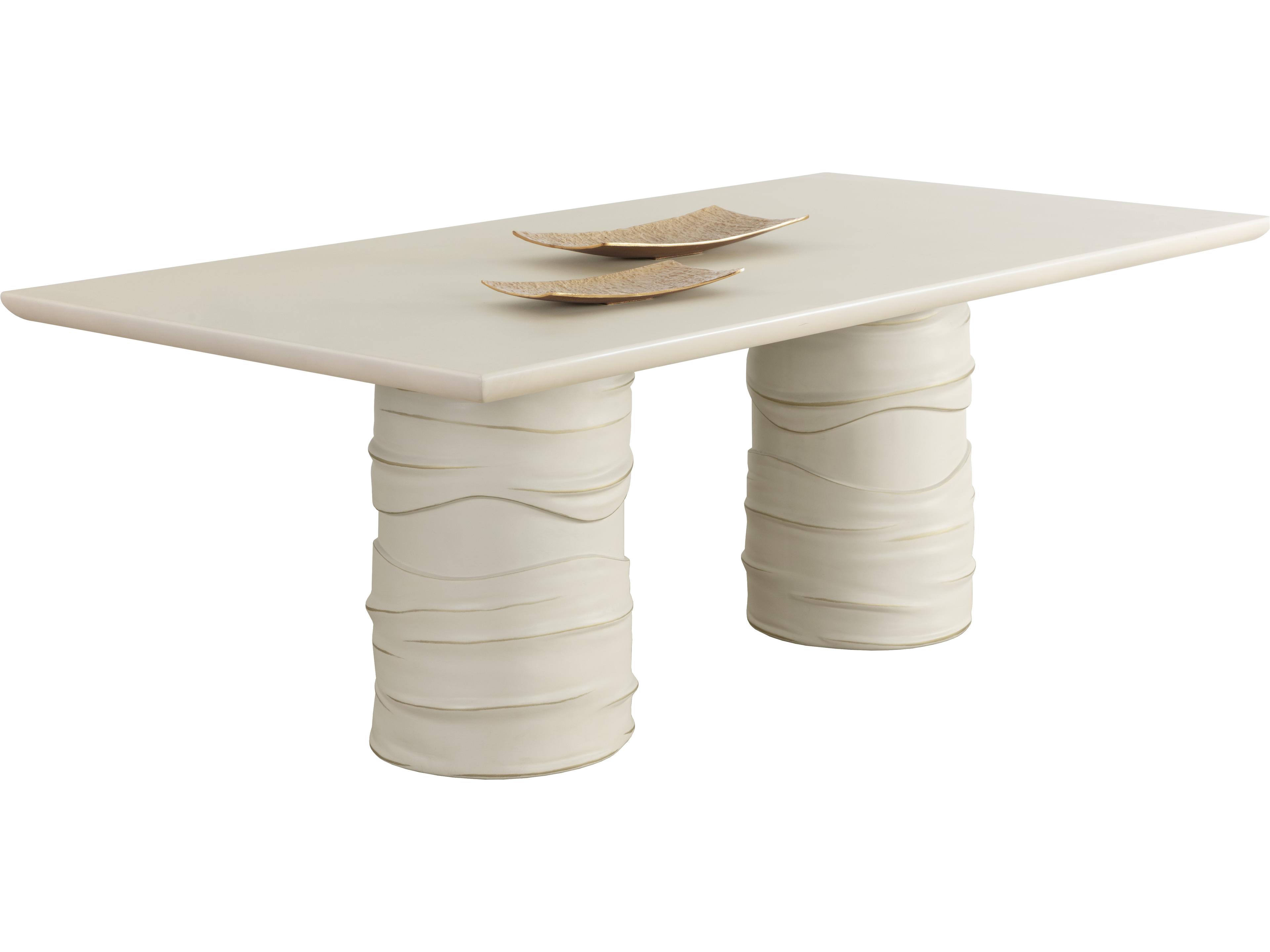 Sunpan Outdoor Alanya Concrete Cream Rectangular Dining Table