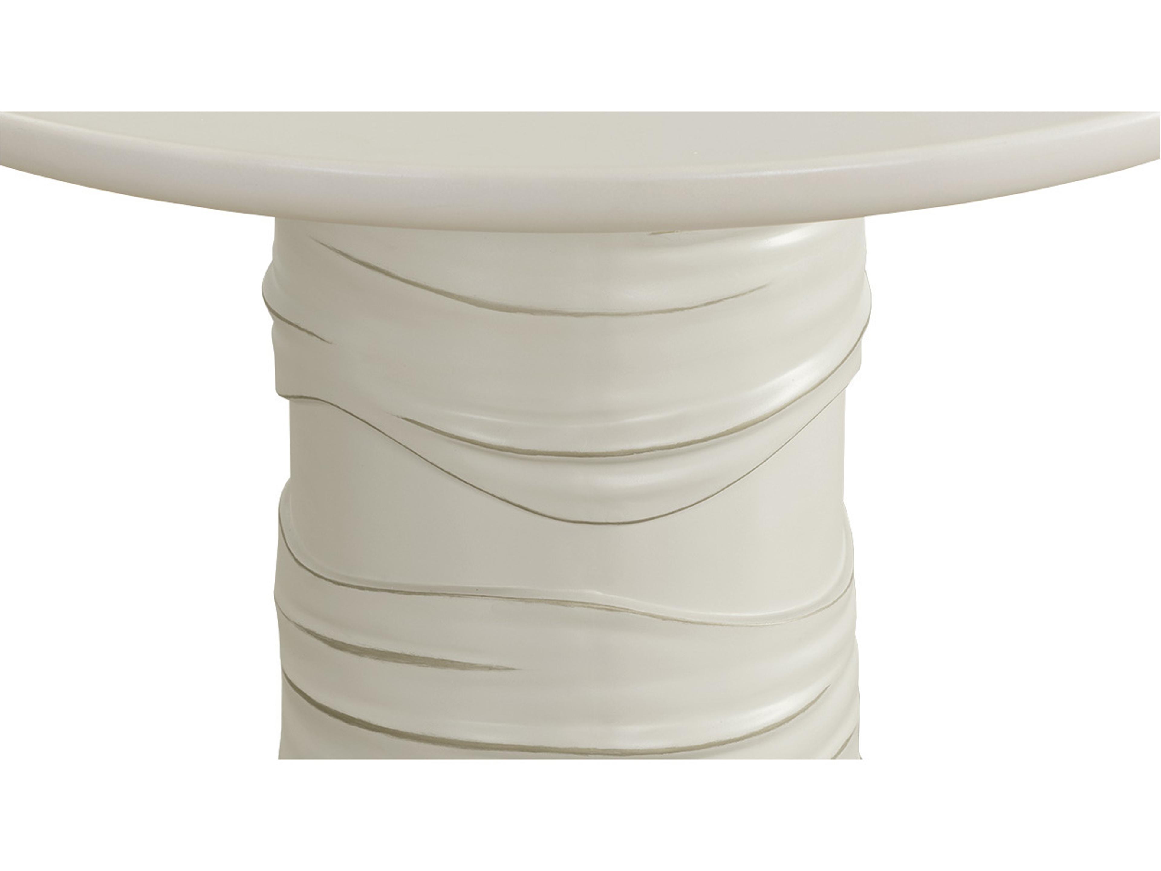 Sunpan Outdoor Alanya Concrete Cream Round Dining Table