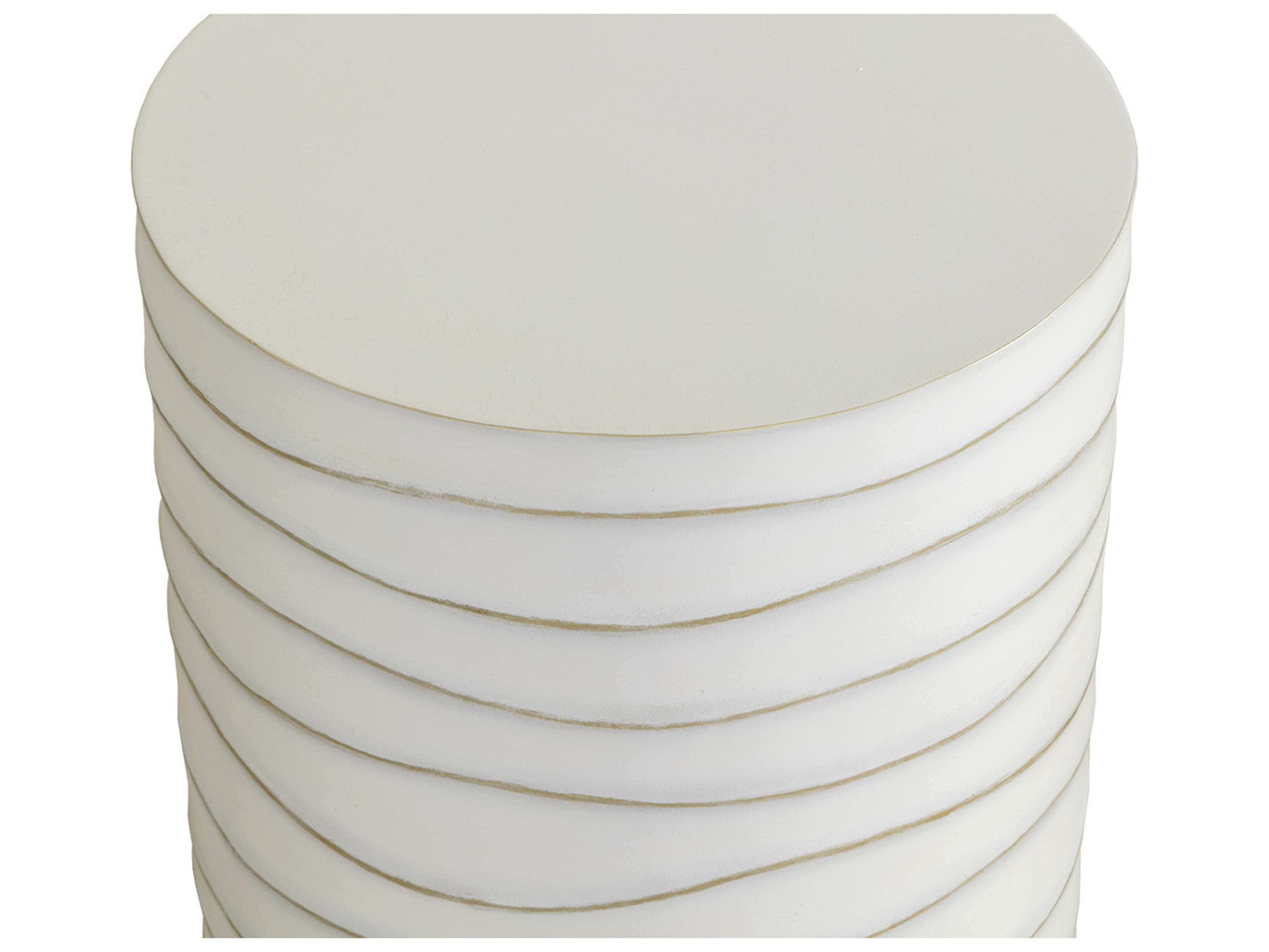 Sunpan Outdoor Solterra Corey Concrete Cream Round End Table