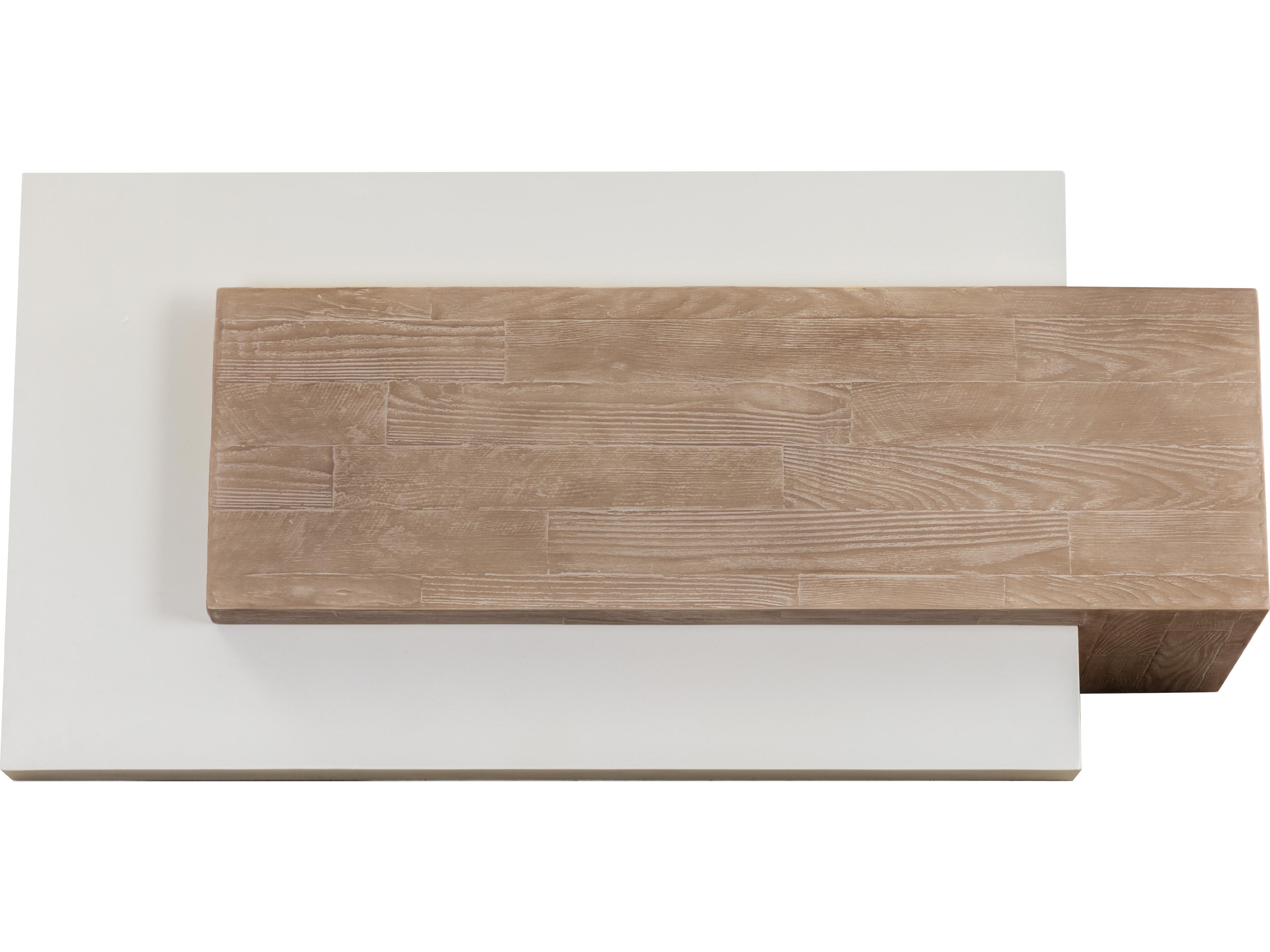 Sunpan Outdoor Solterra Herriot Concrete Light Brown Rectangular Coffee Table