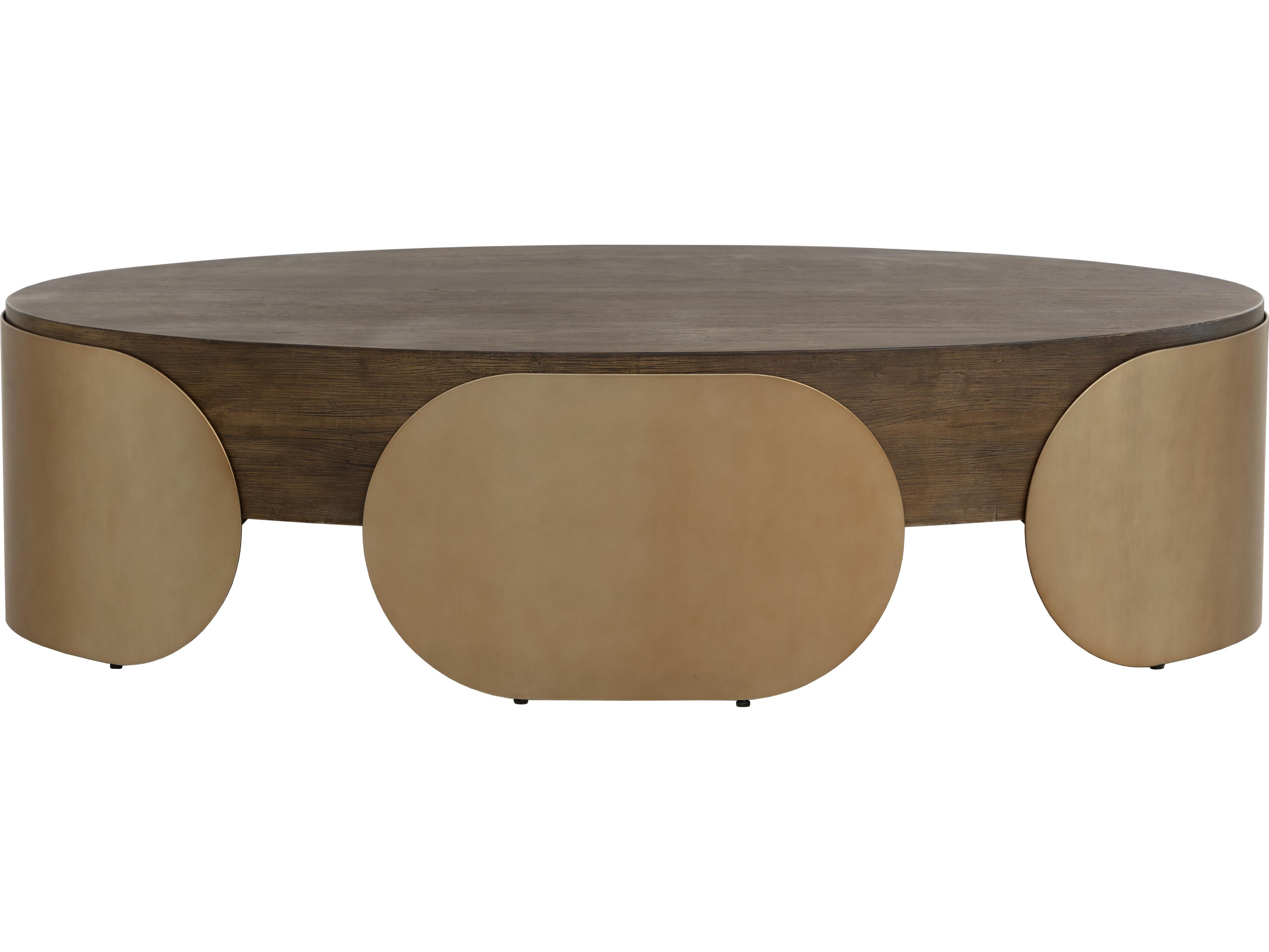 Sunpan Outdoor Amarula Concrete Oval Coffee Table
