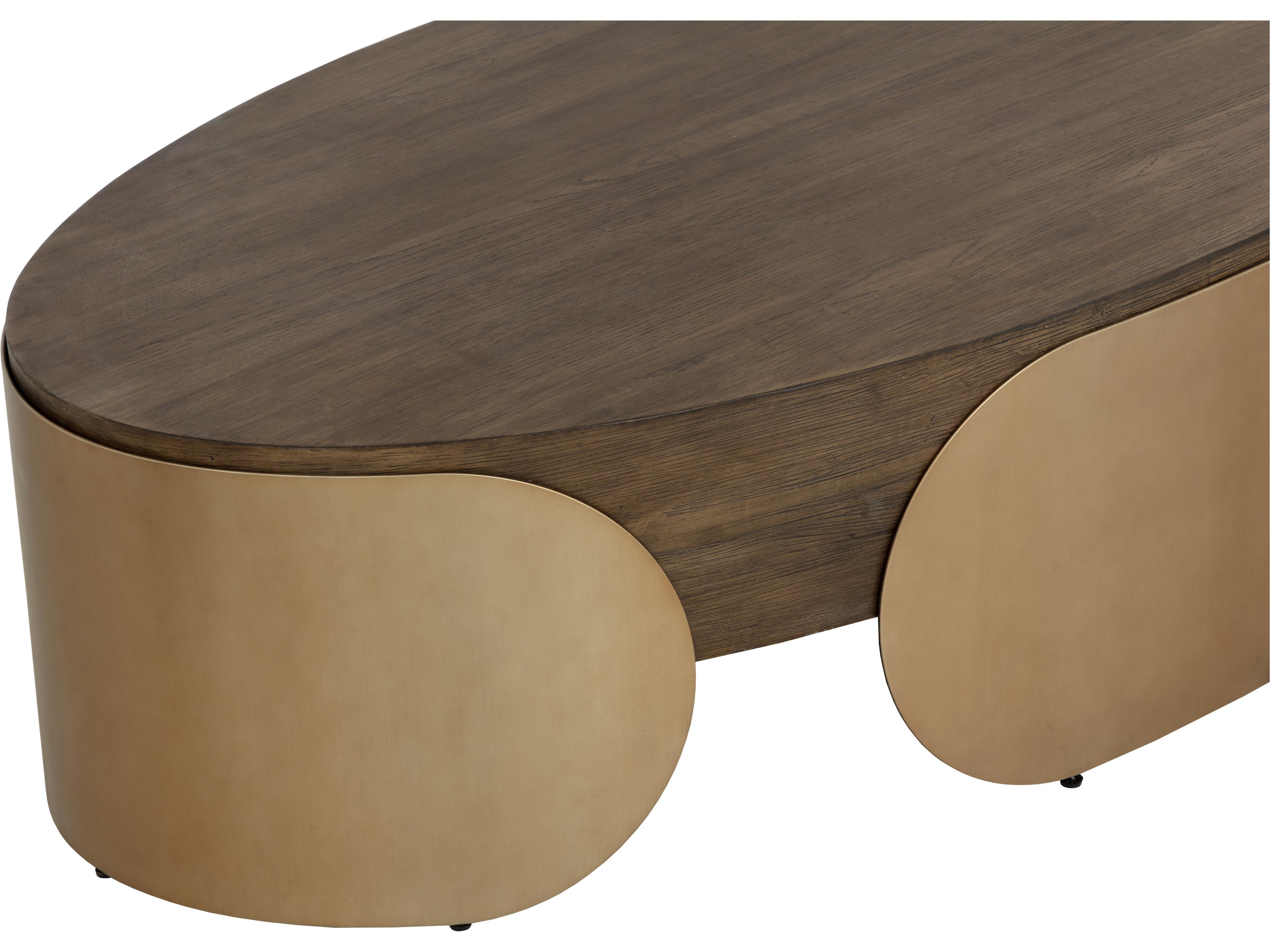 Sunpan Outdoor Amarula Concrete Oval Coffee Table