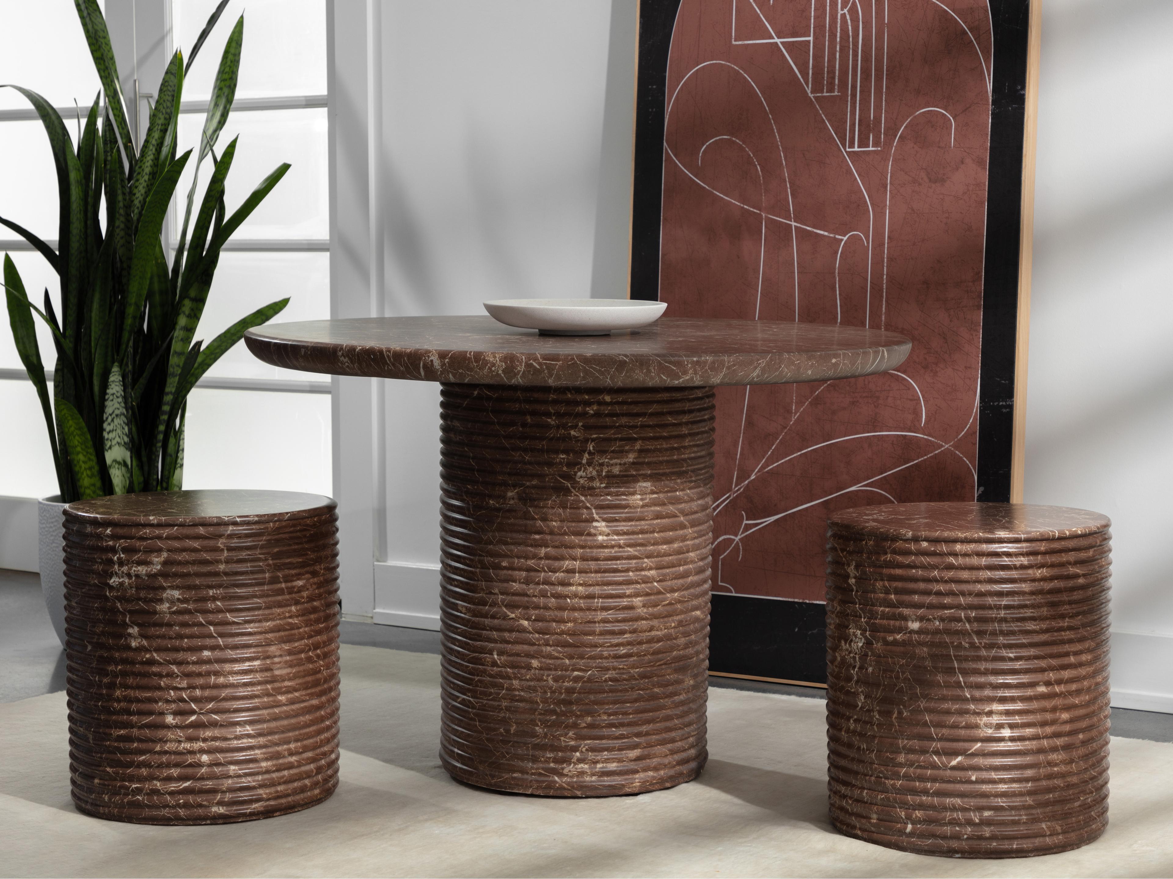 Sunpan Outdoor Riva Concrete Ottoman