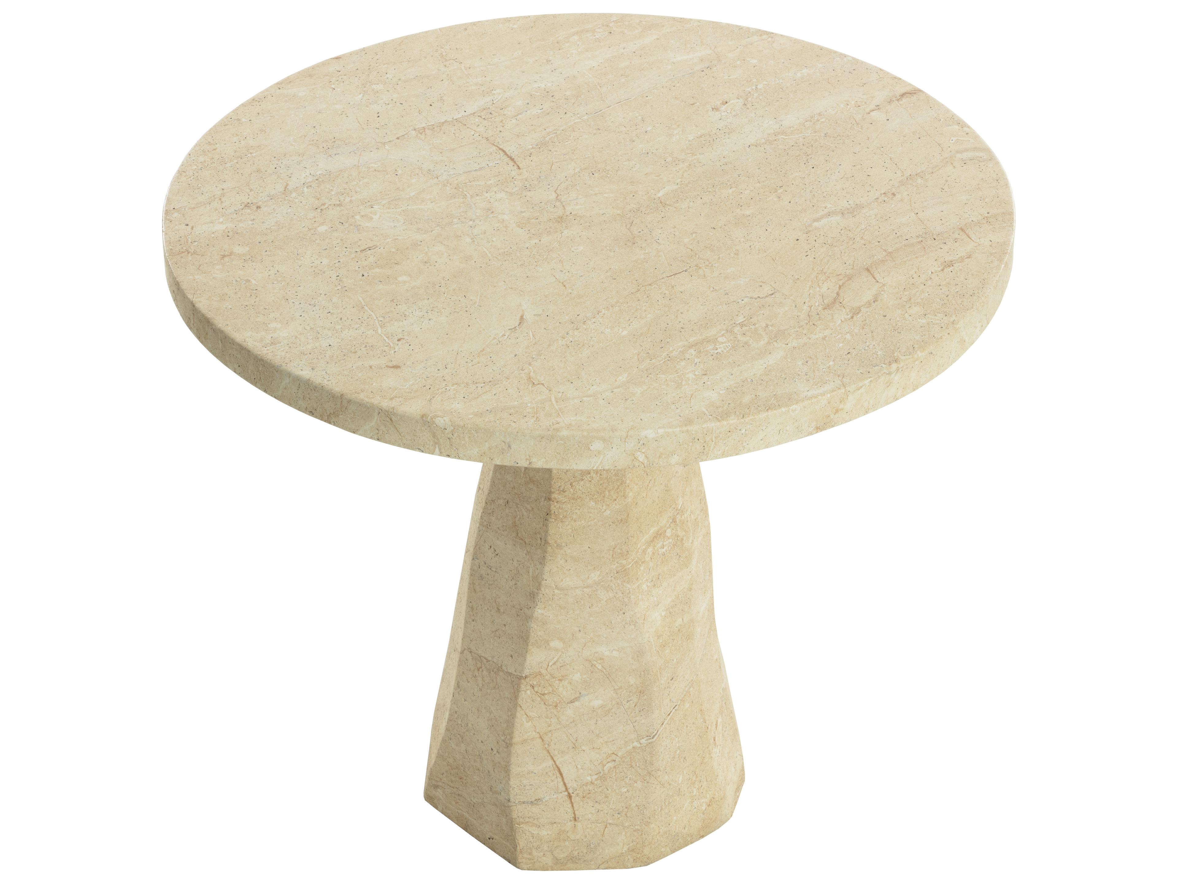 Sunpan Outdoor Kliff Bistro Table in Travertine Look in Natural