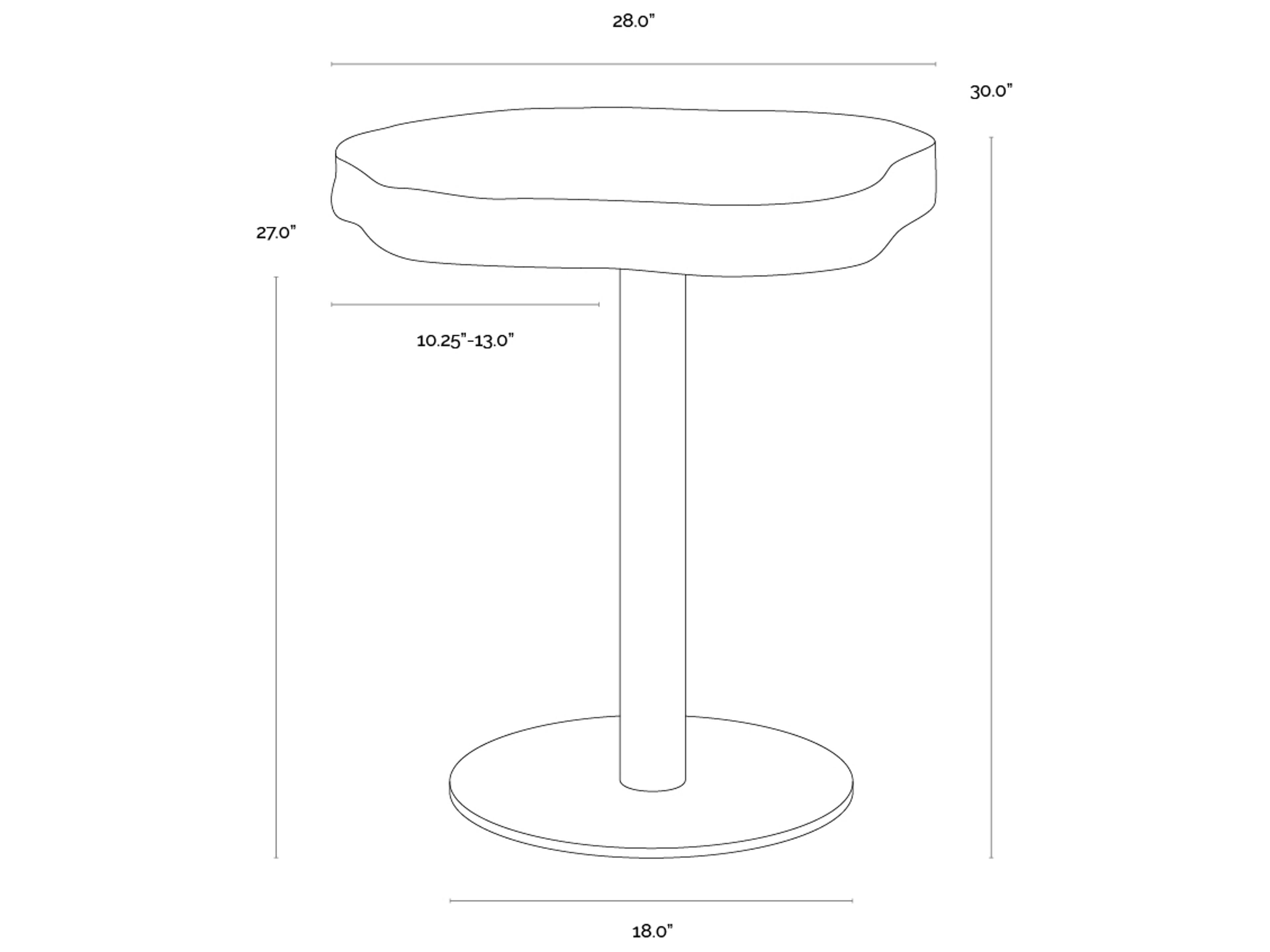 Sunpan Outdoor Delmont Bistro Table in 28"