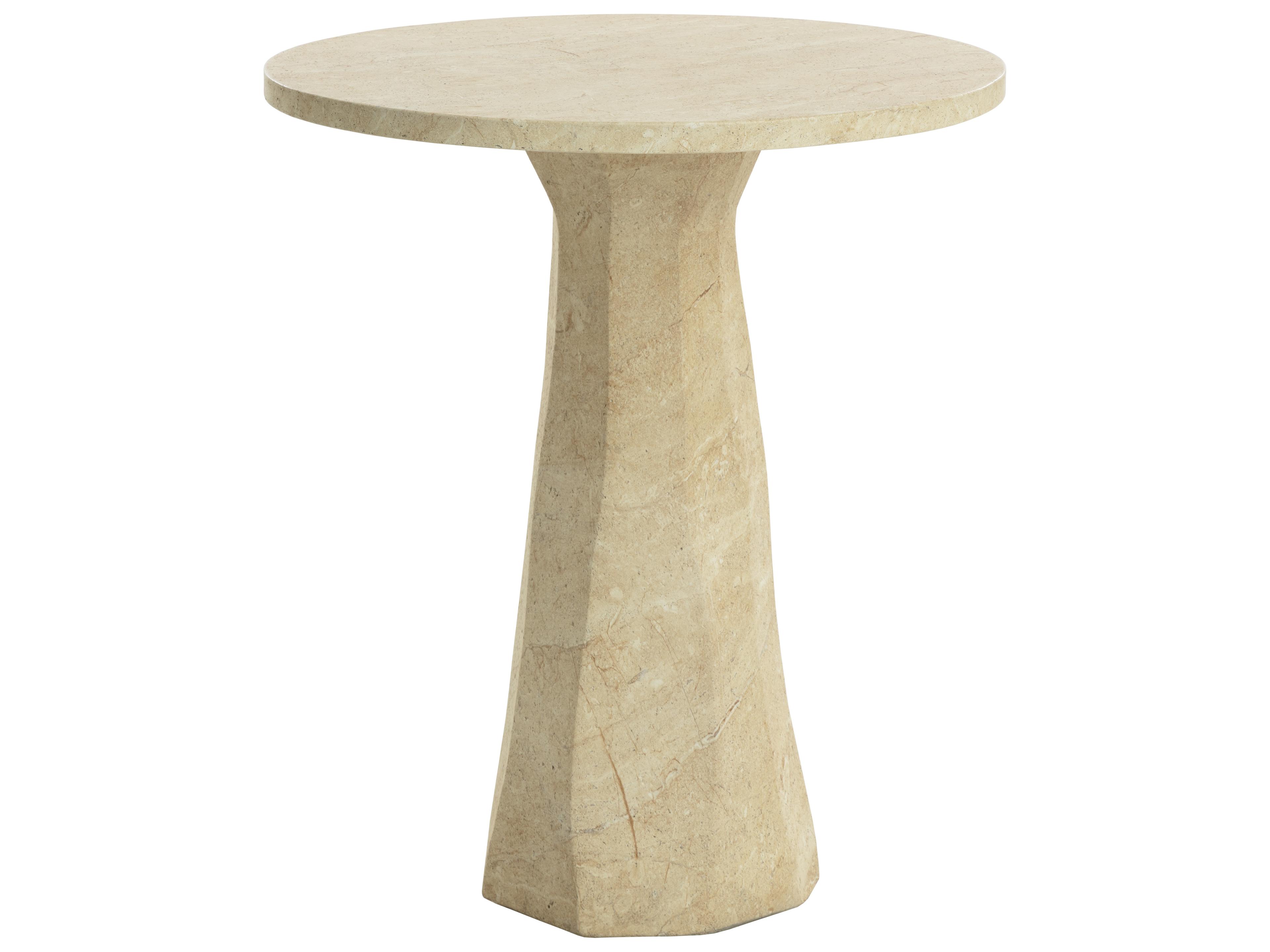 Sunpan Outdoor Kliff Bar Table in Travertine Look in Natural