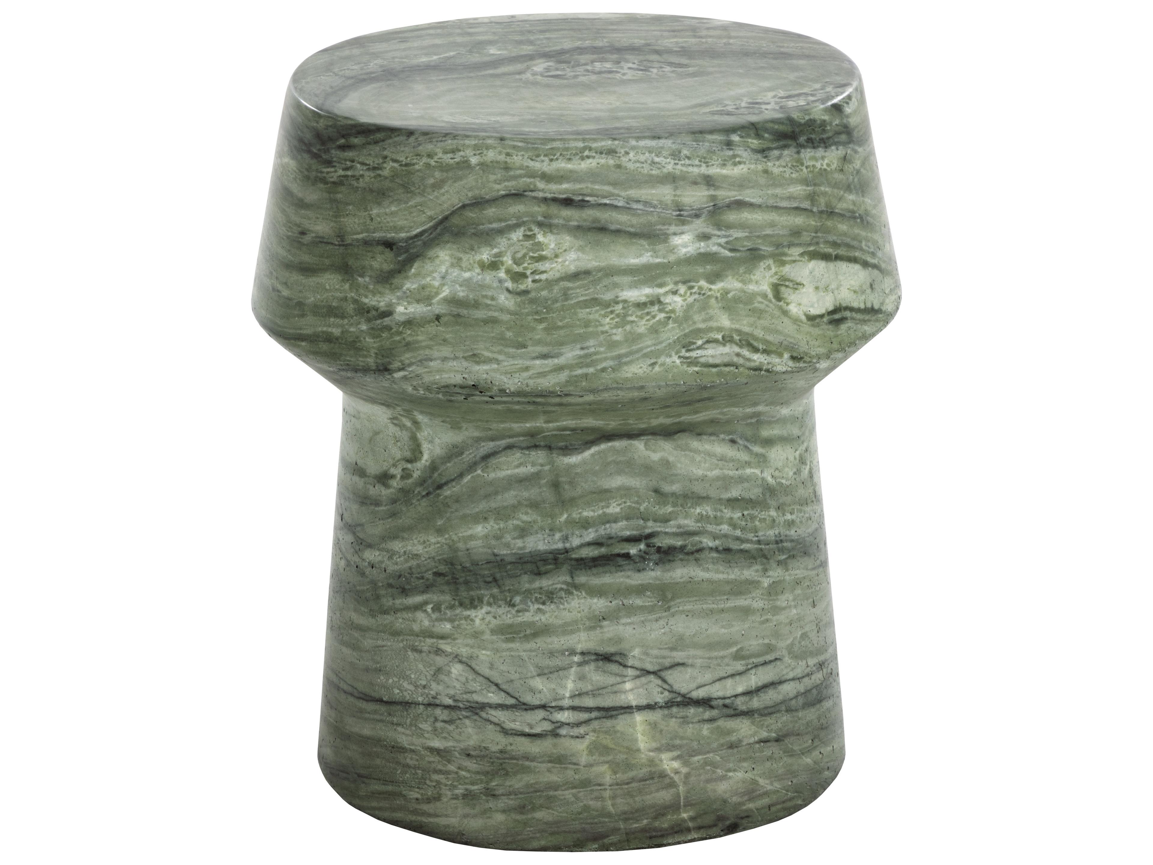 Sunpan Outdoor Brie End Table in Marble Look in Sage