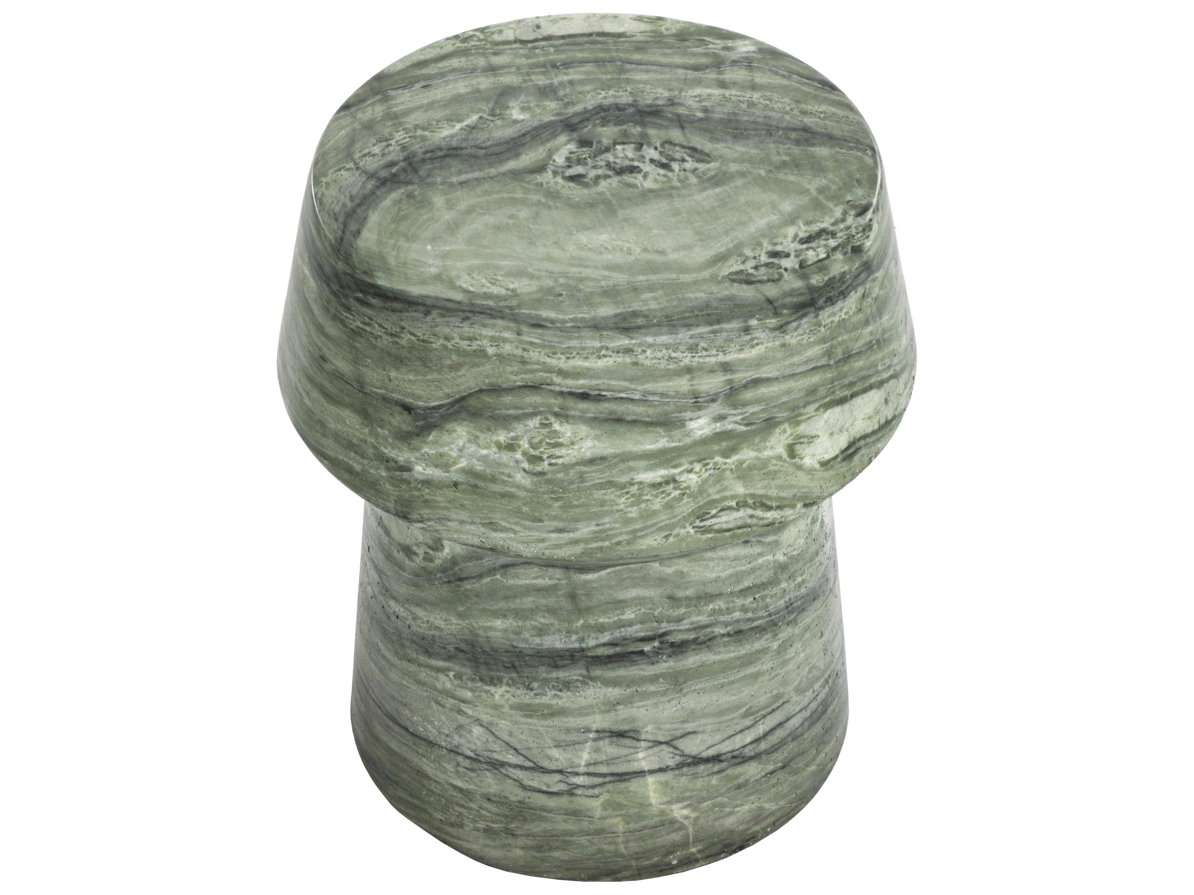 Sunpan Outdoor Brie End Table in Marble Look in Sage