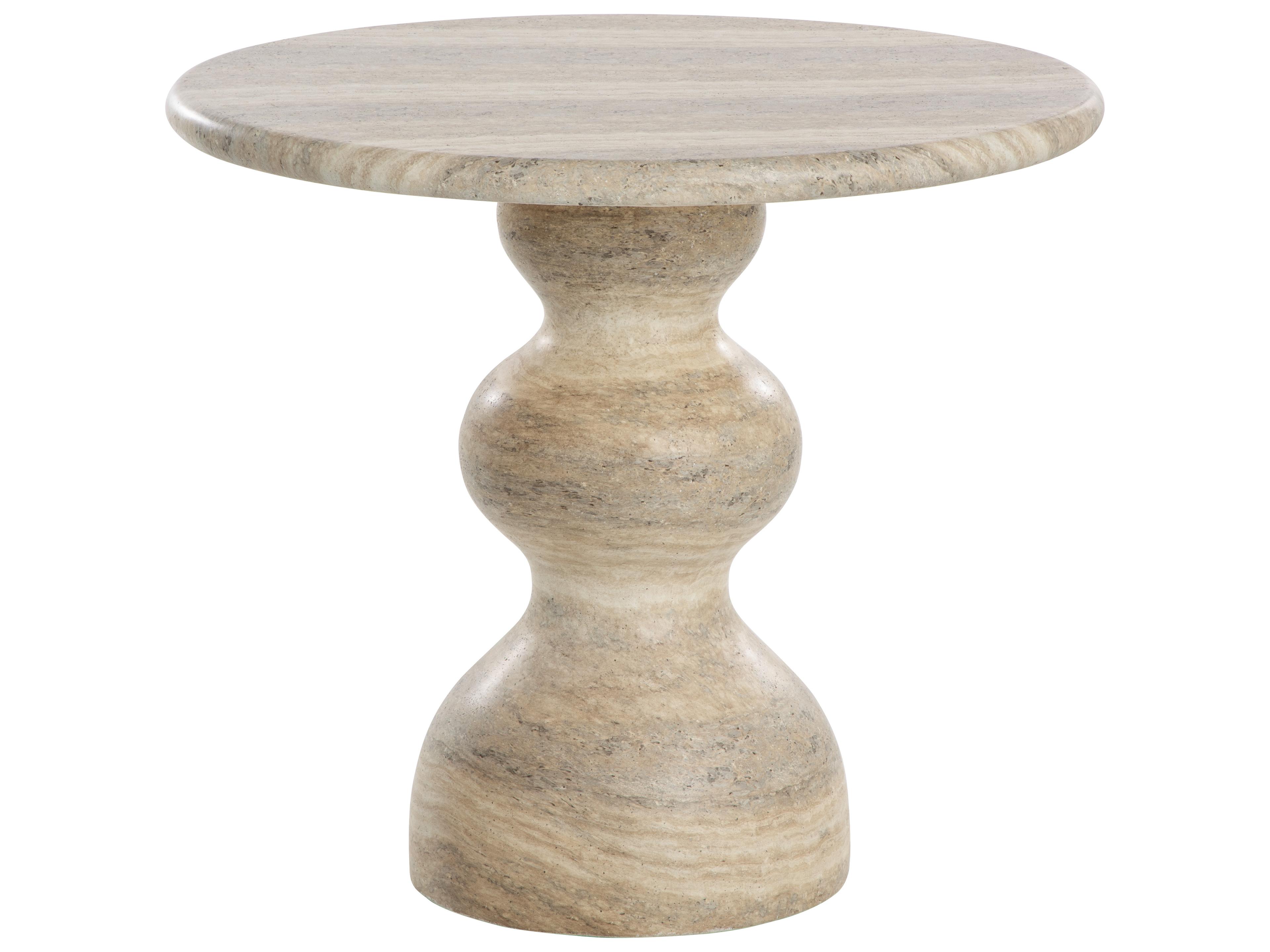 Sunpan Outdoor Raul Bistro Table in Travertine Look in Dune in 34"