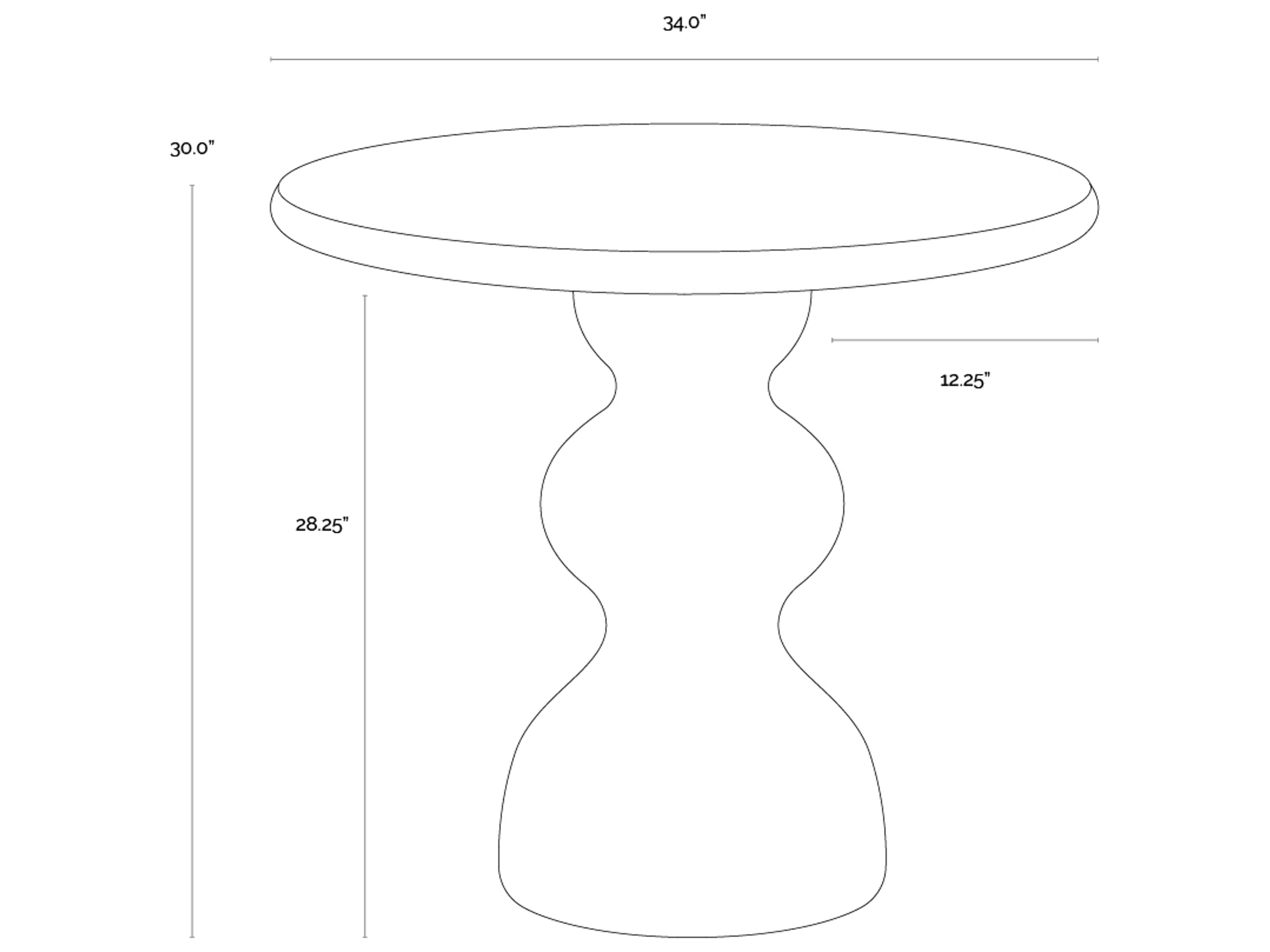 Sunpan Outdoor Raul Bistro Table in Marble Look in Sage in 34"