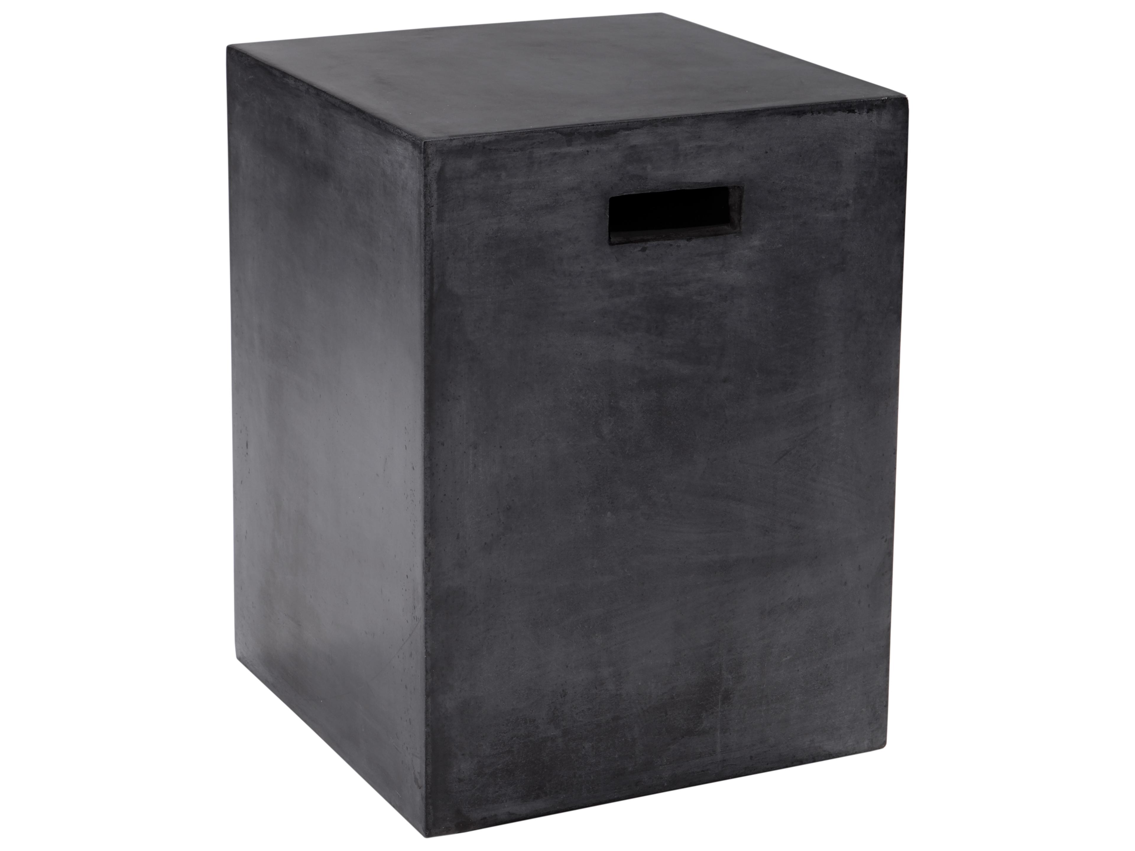 MIXT Castor Concrete Black Square End Table