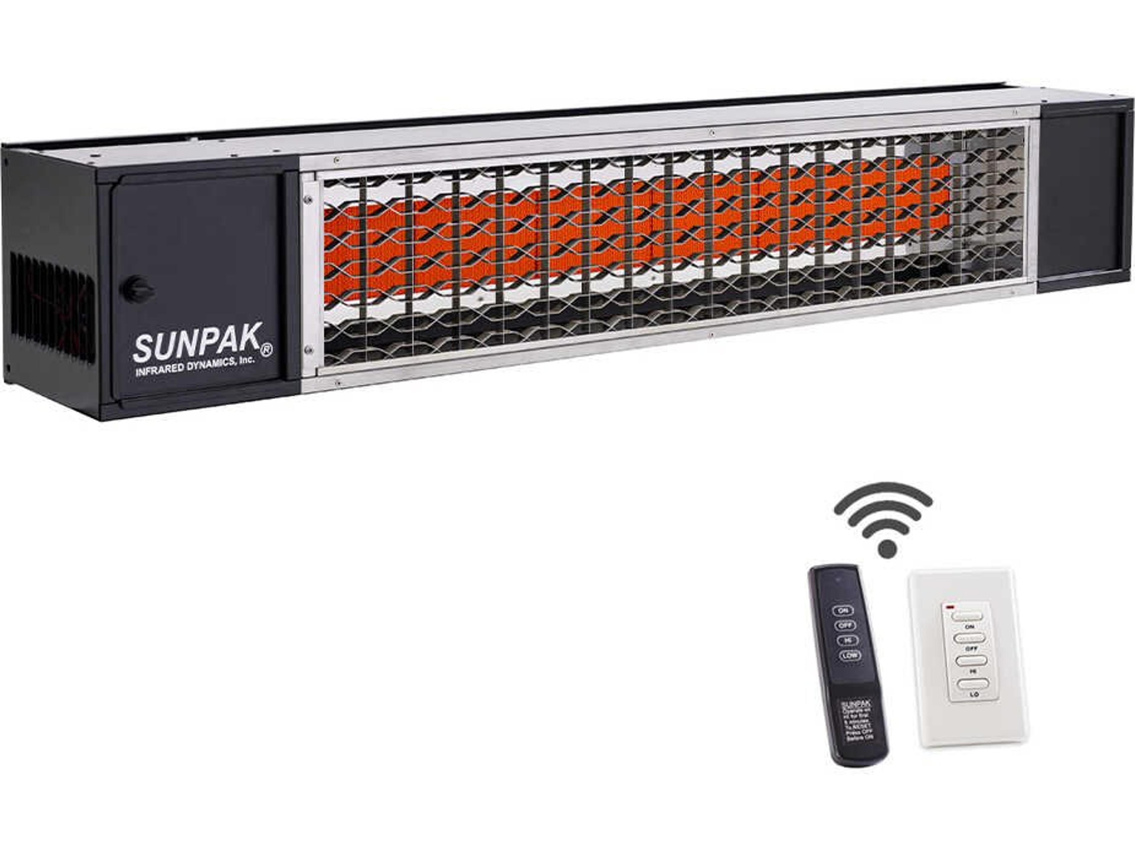 48 Inch Black Stainless Steel Two Stage Btu Outdoor Heater (Remote Control)