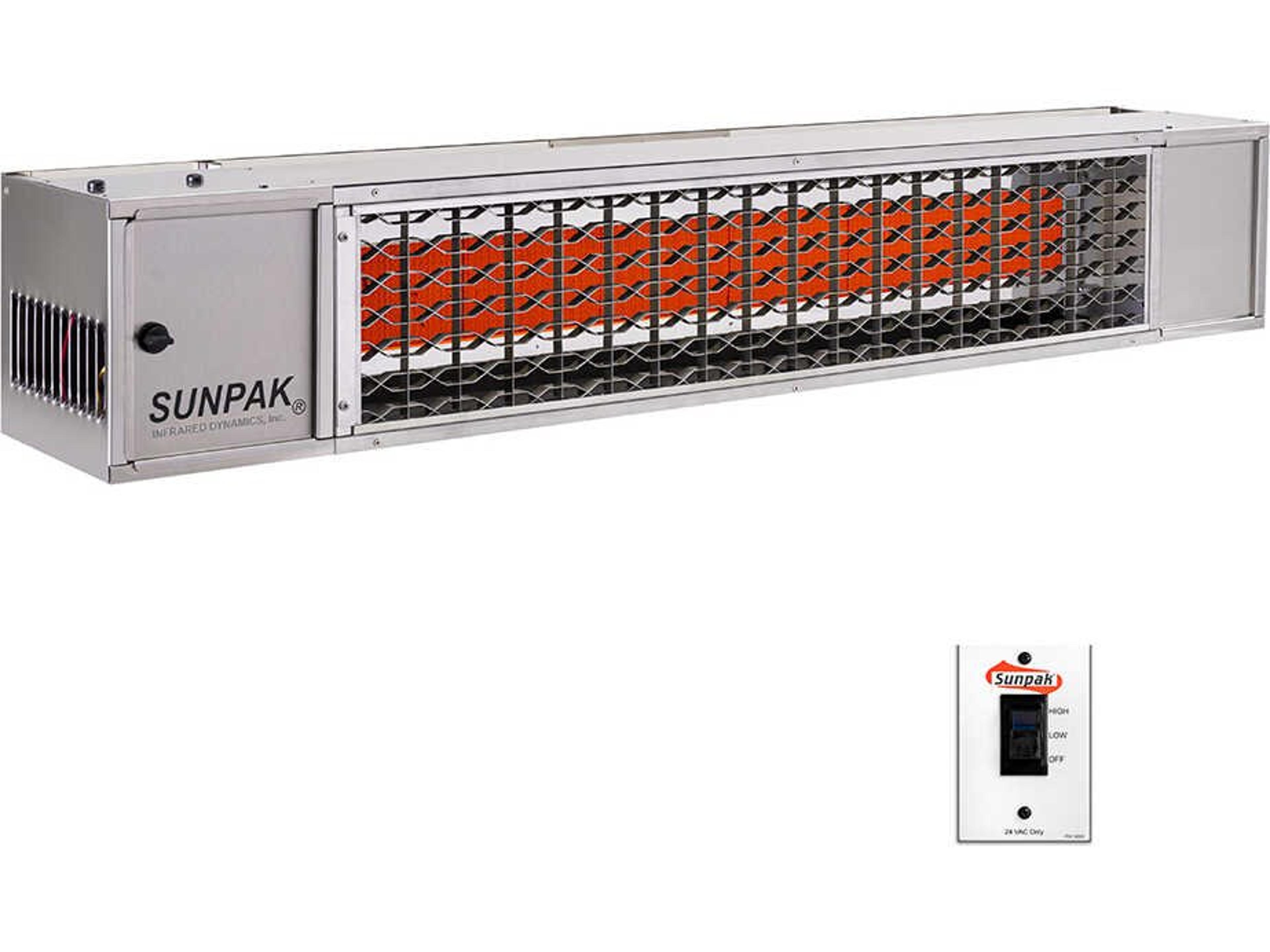 48 Inch Stainless Steel Two Stage Btu Patio Heater (Hardwired)