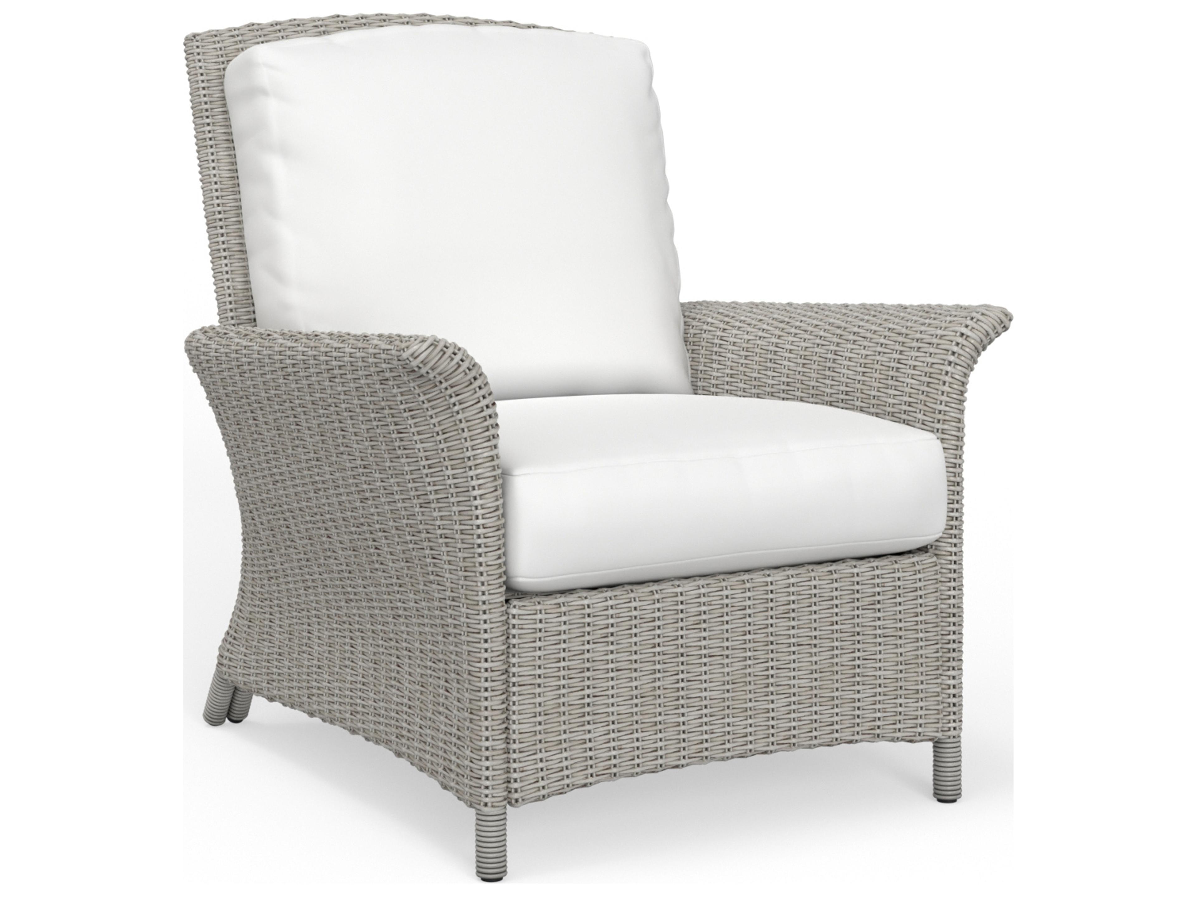 Juniper Bay Wicker Light Driftwood Outdoor Patio Lounge Chair