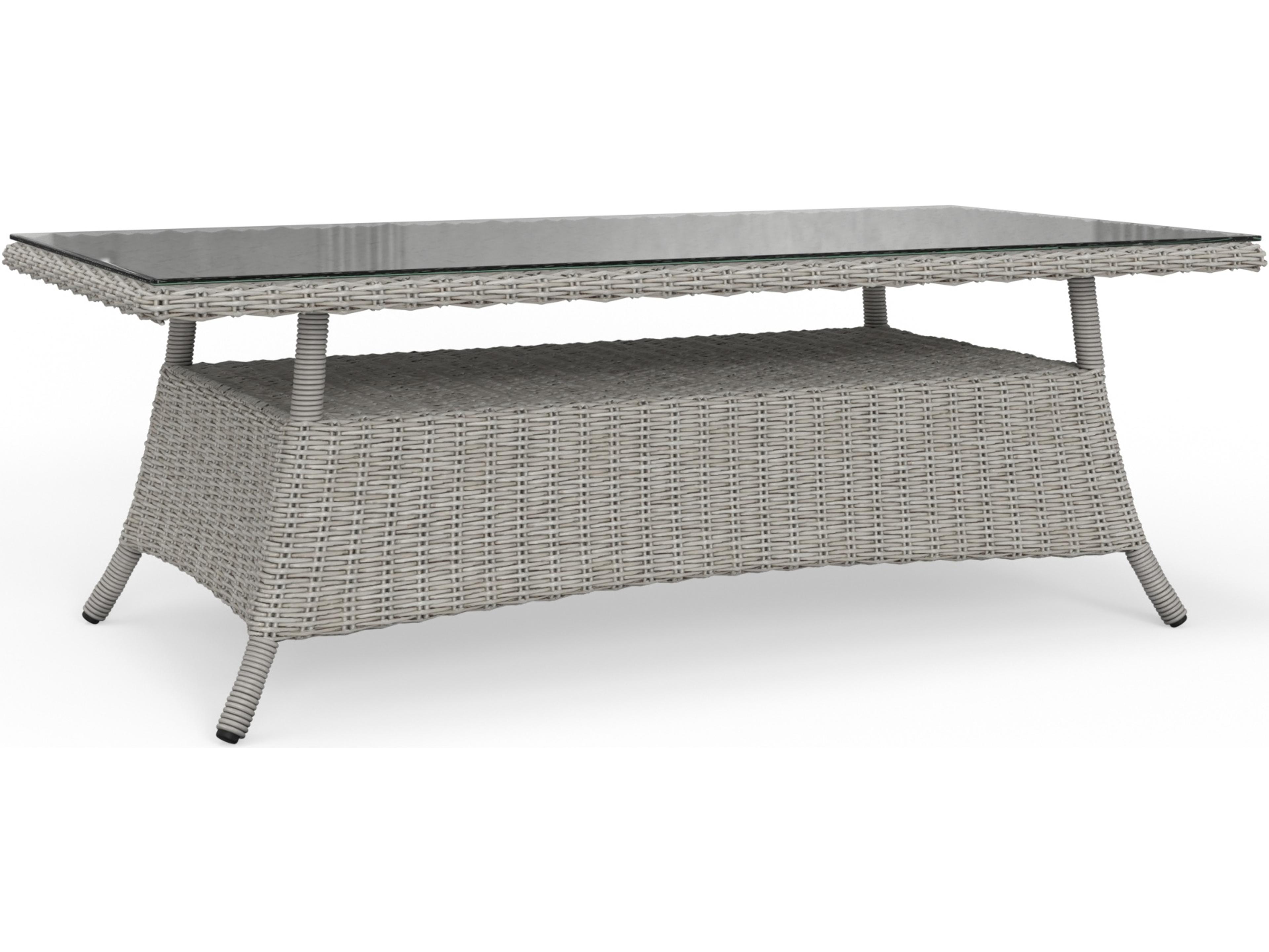 Juniper Bay Quick Ship Wicker Rectangular Coffee Table