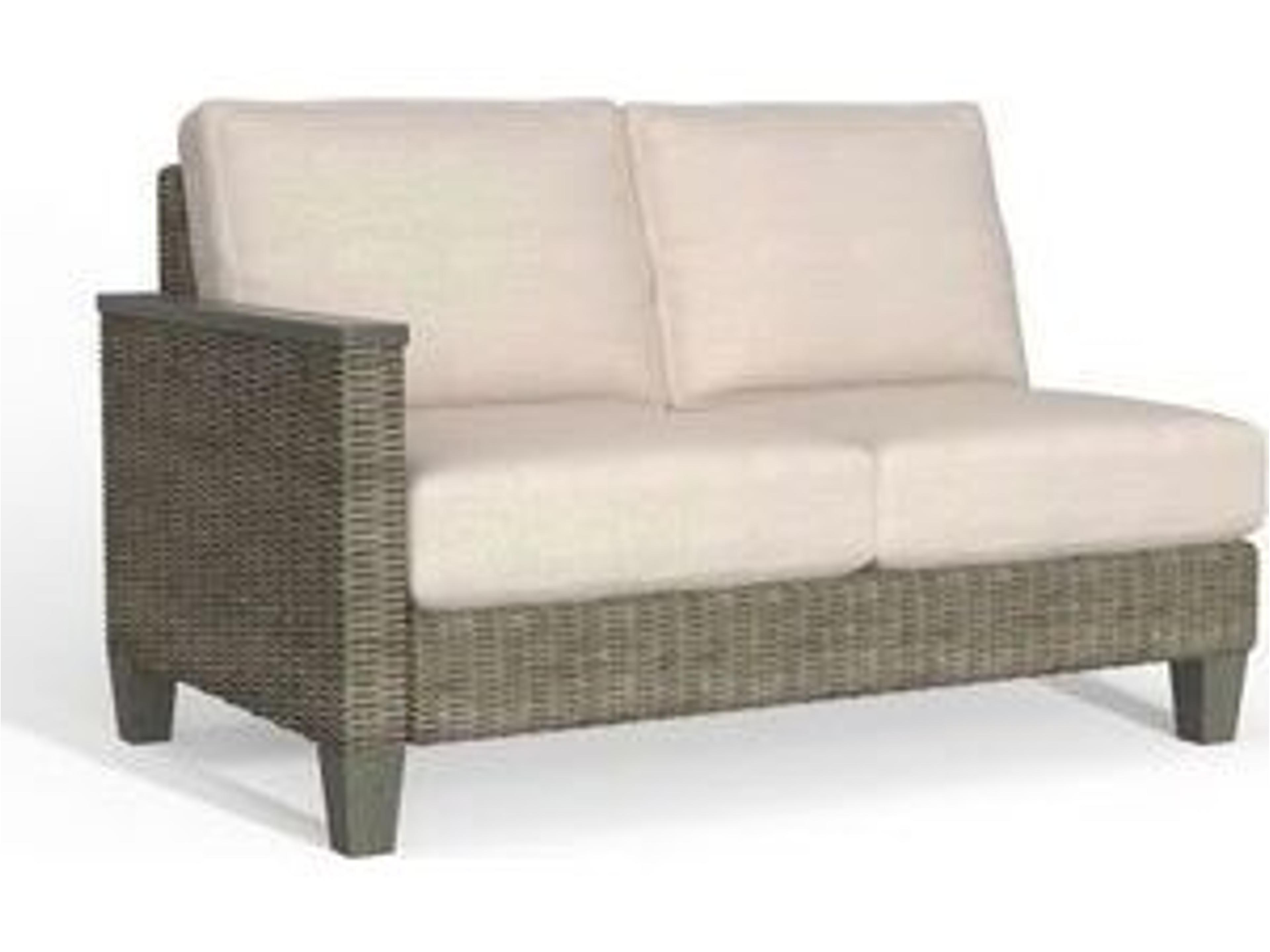 Timberline Wicker Left Arm Outdoor Loveseat