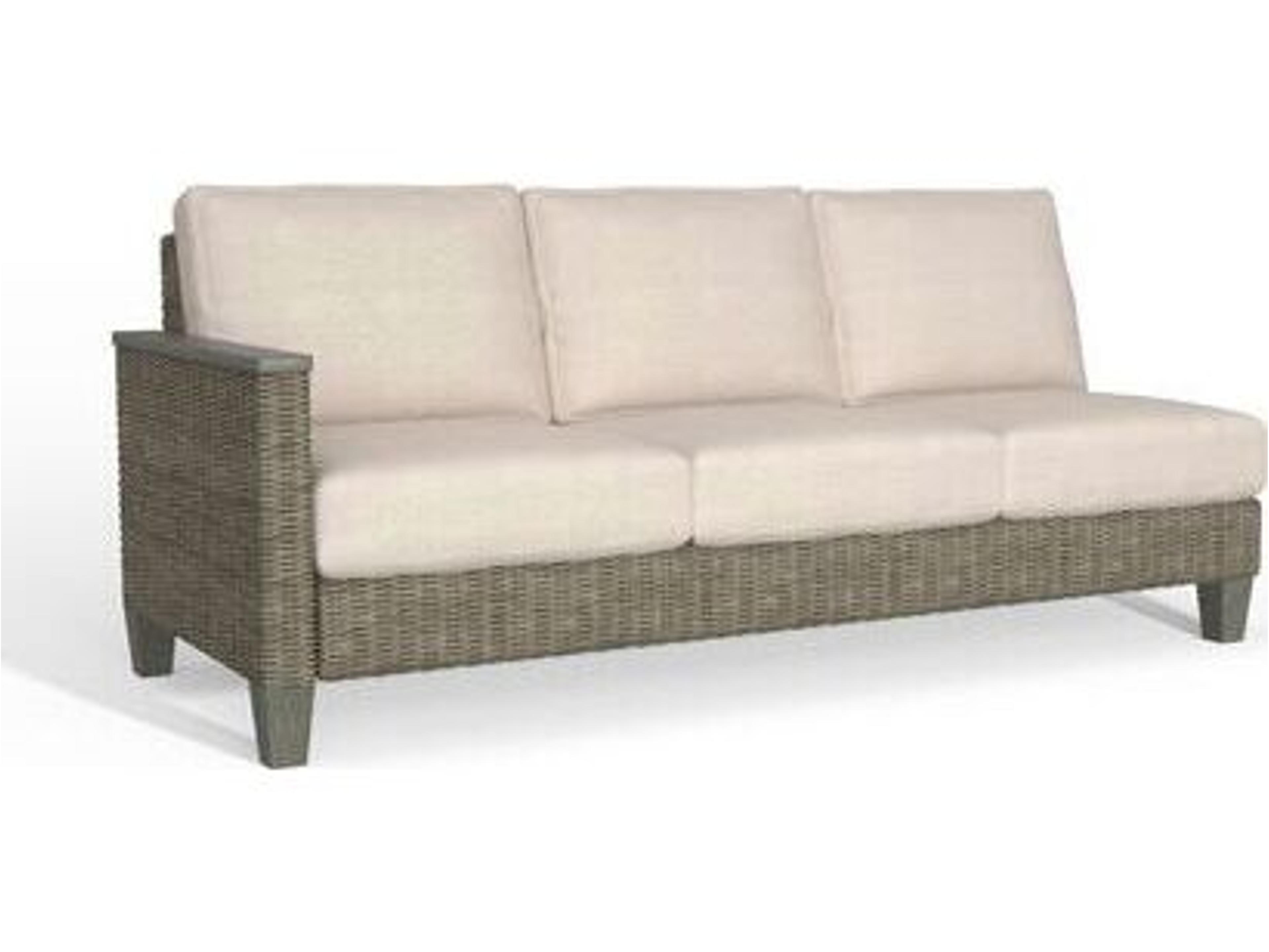 Timberline Wicker Left Arm Patio Sofa