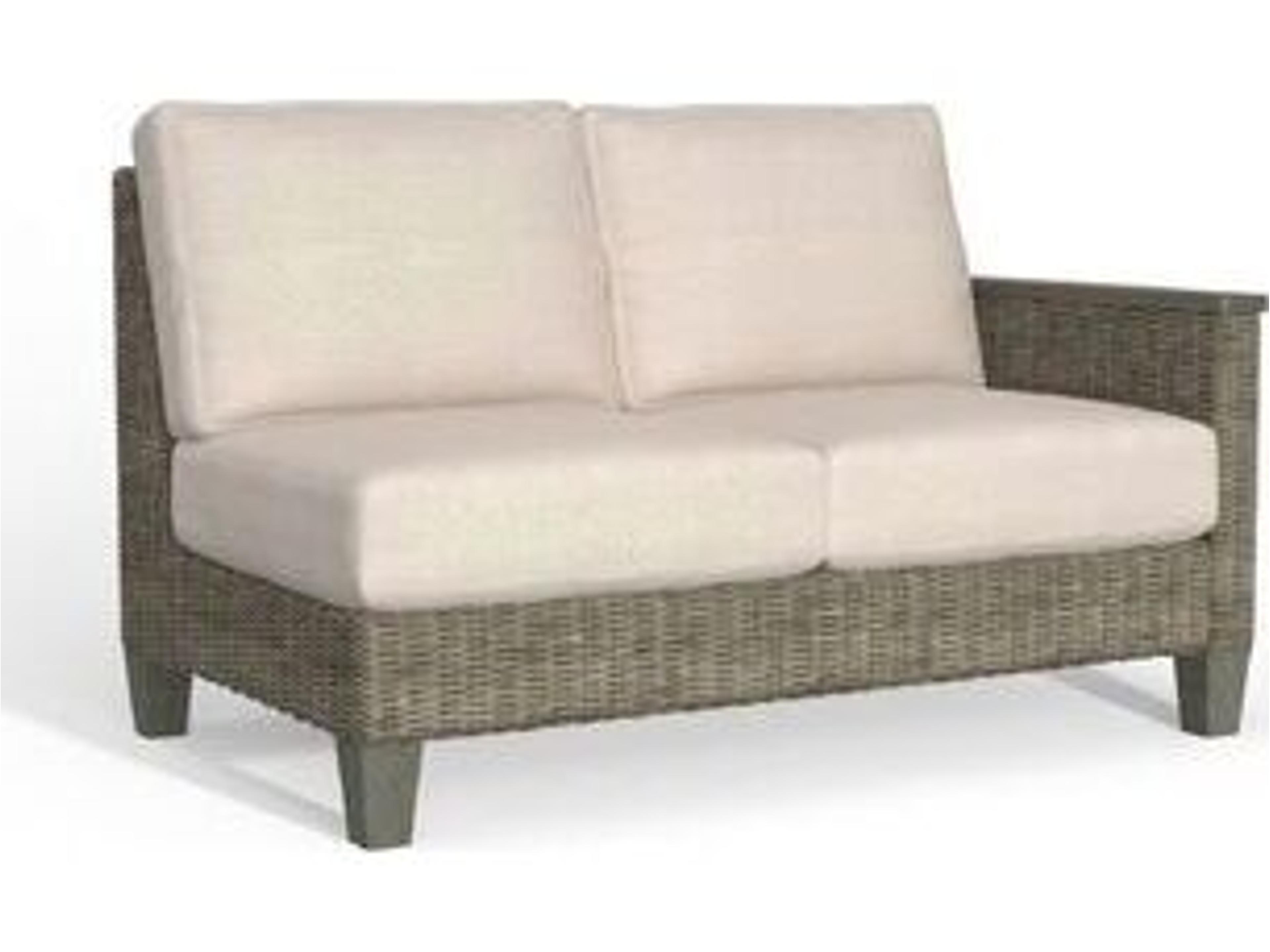 Timberline Wicker Right Arm Outdoor Patio Loveseat