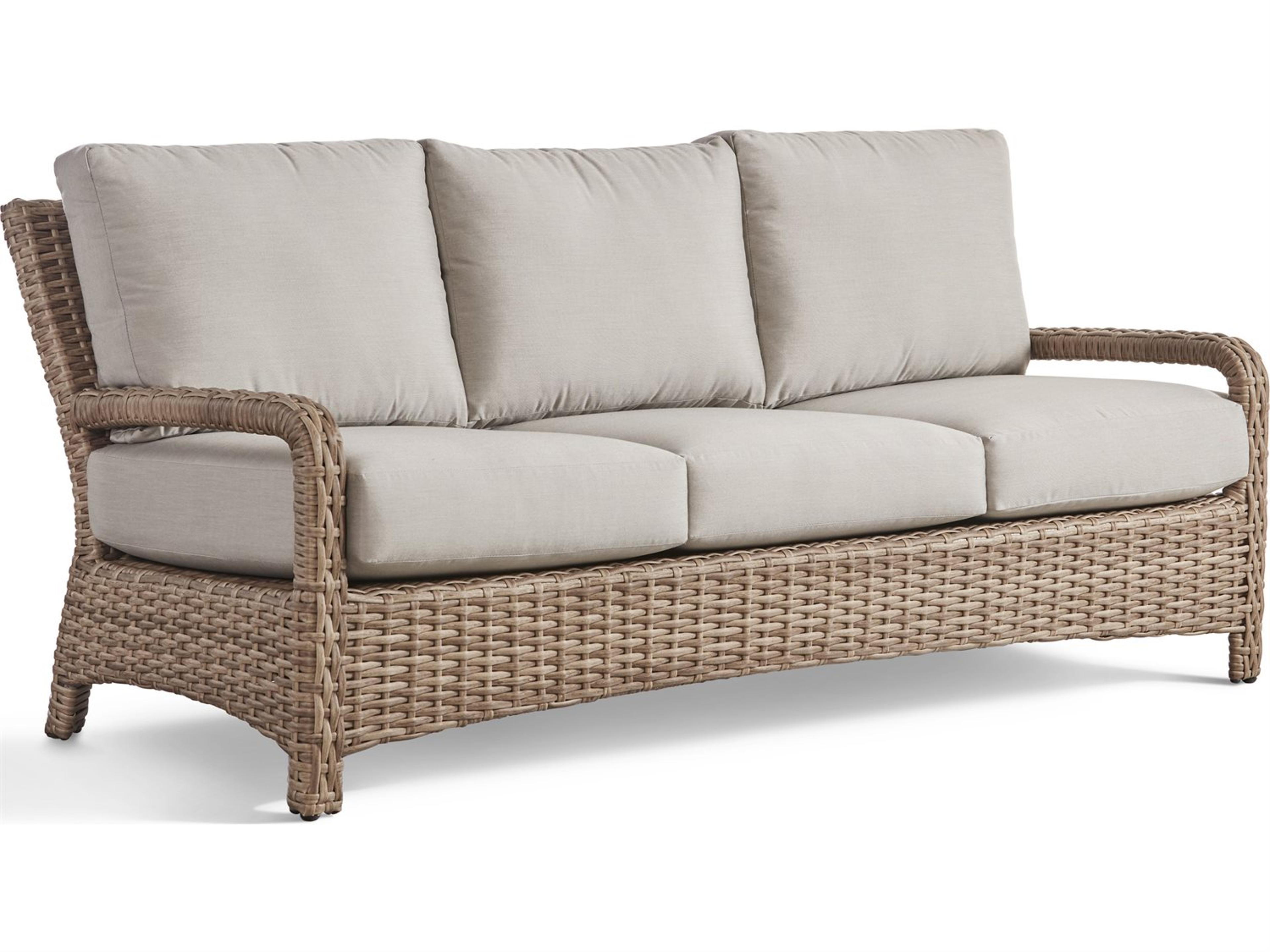 Caswell Wicker Mushroom Outdoor Patio Sofa
