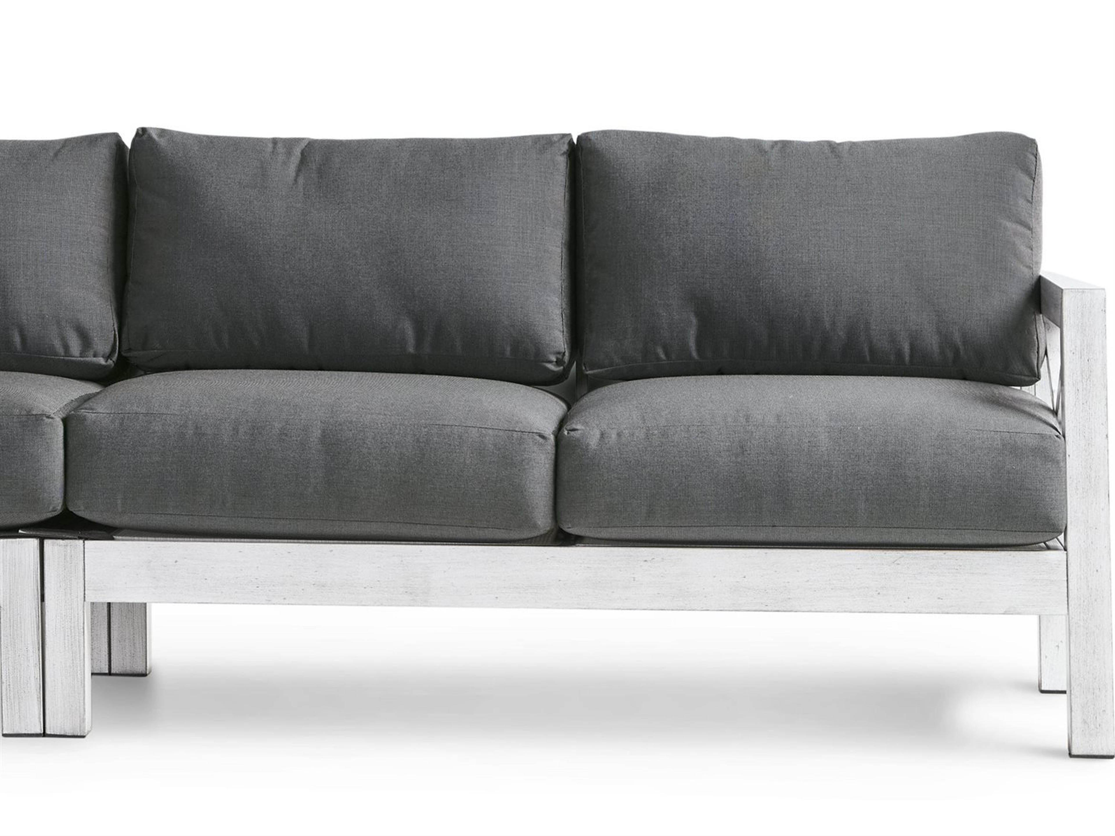 Farlowe Aluminum Brushed White Right Arm Patio Loveseat