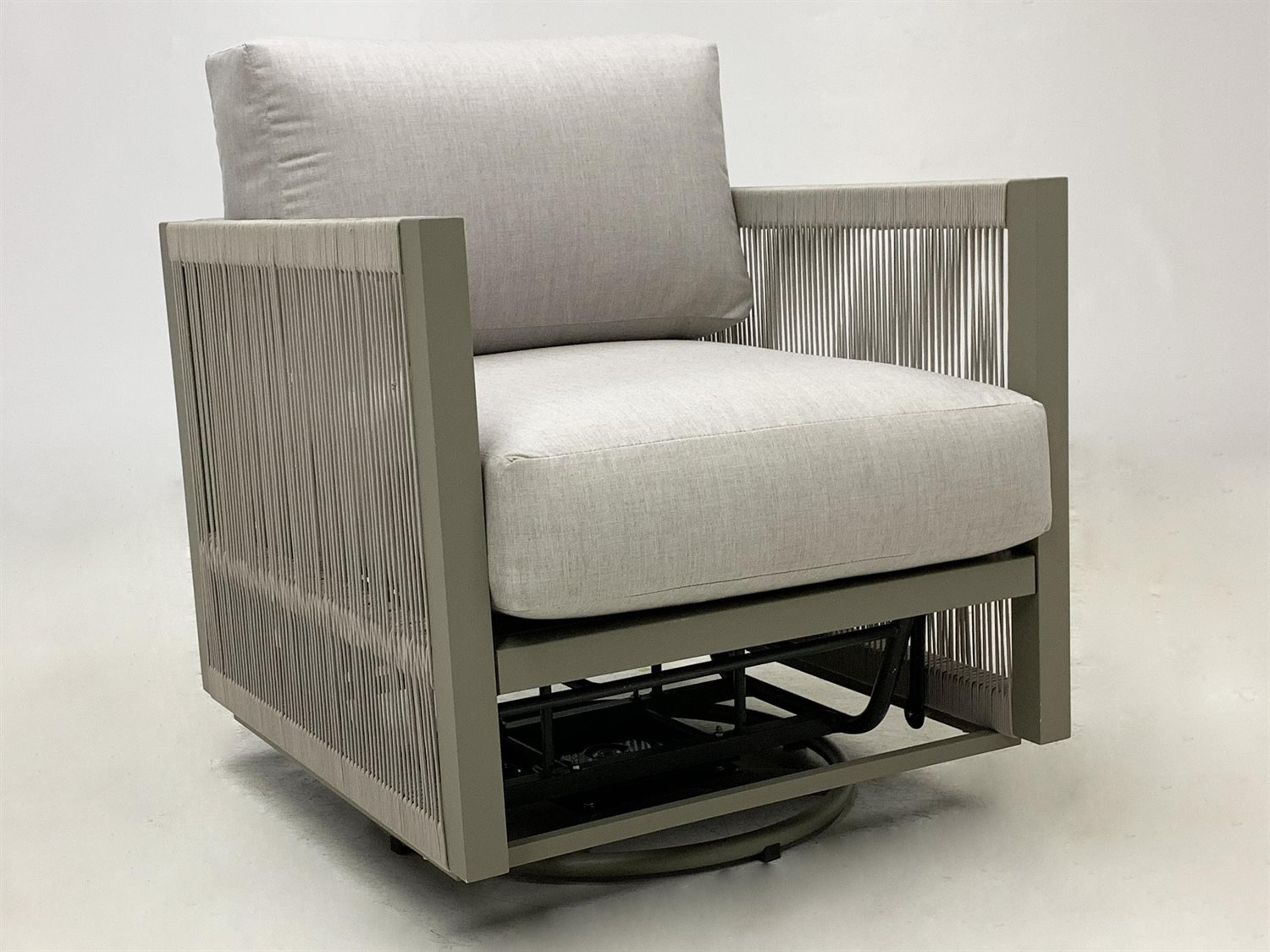 South Sea Rattan Nicole Greystone Aluminum Swivel Glider