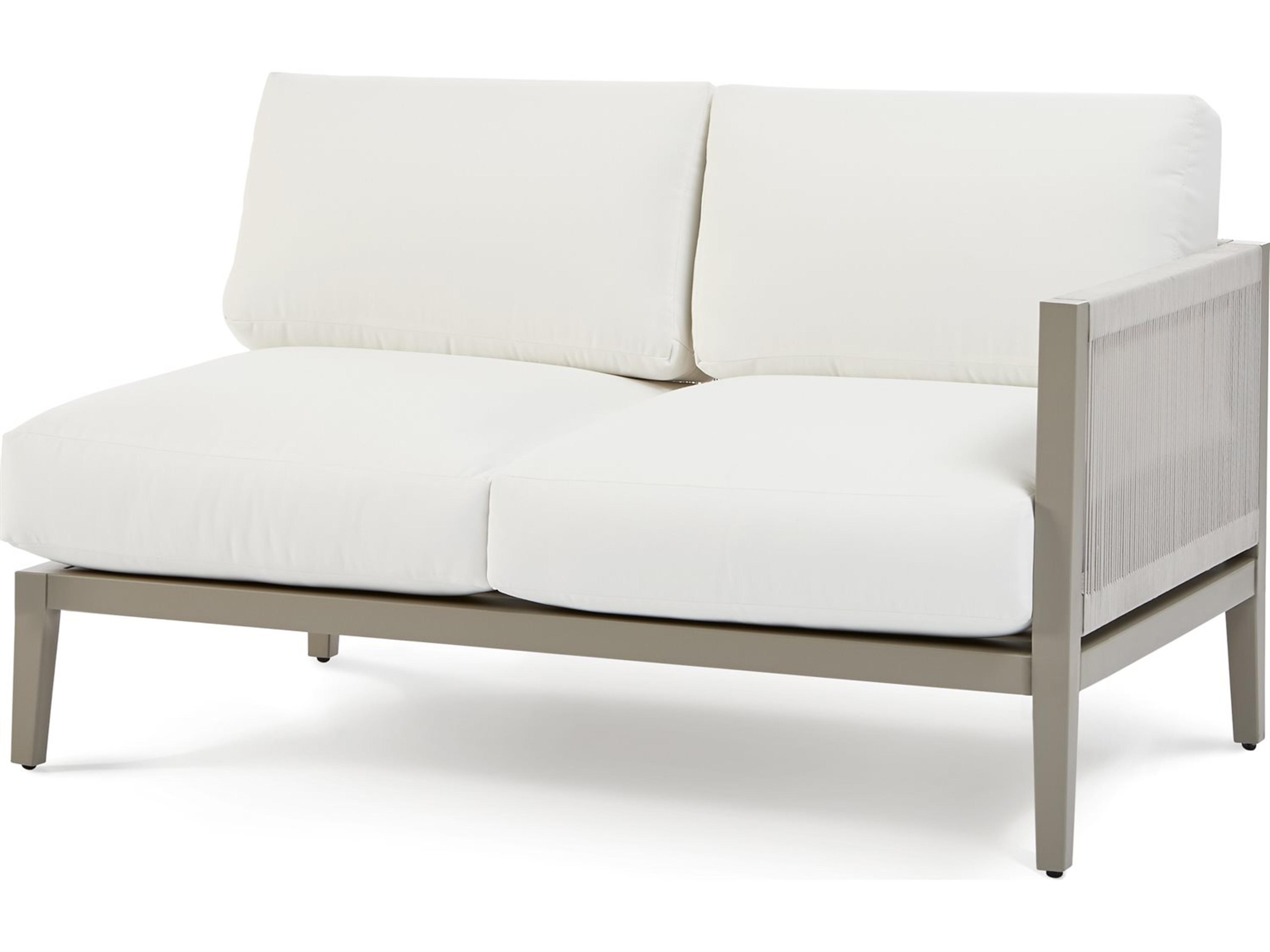 Nicole Aluminum Greystone Right Arm Patio Loveseat