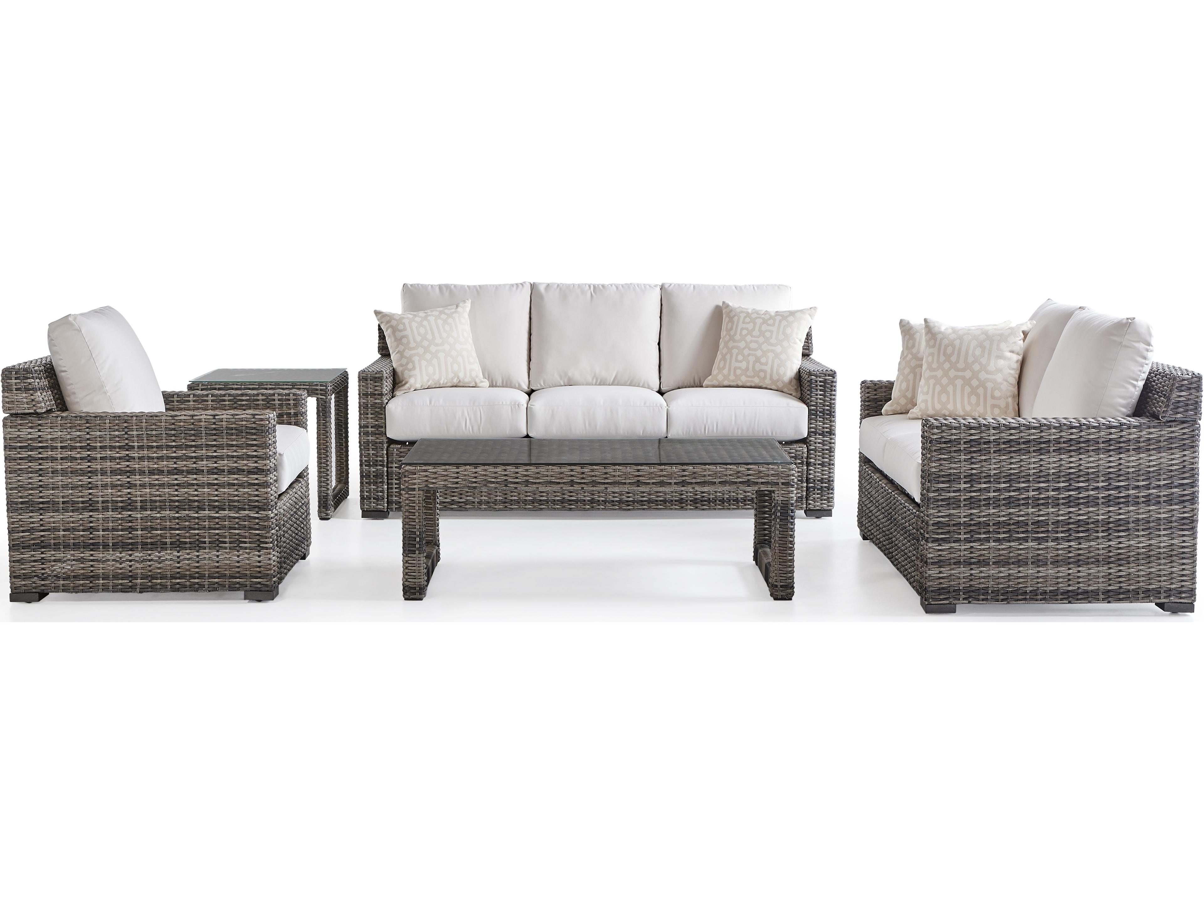 South Sea Rattan New Java Quick Ship Wicker Cushion Lounge Chair