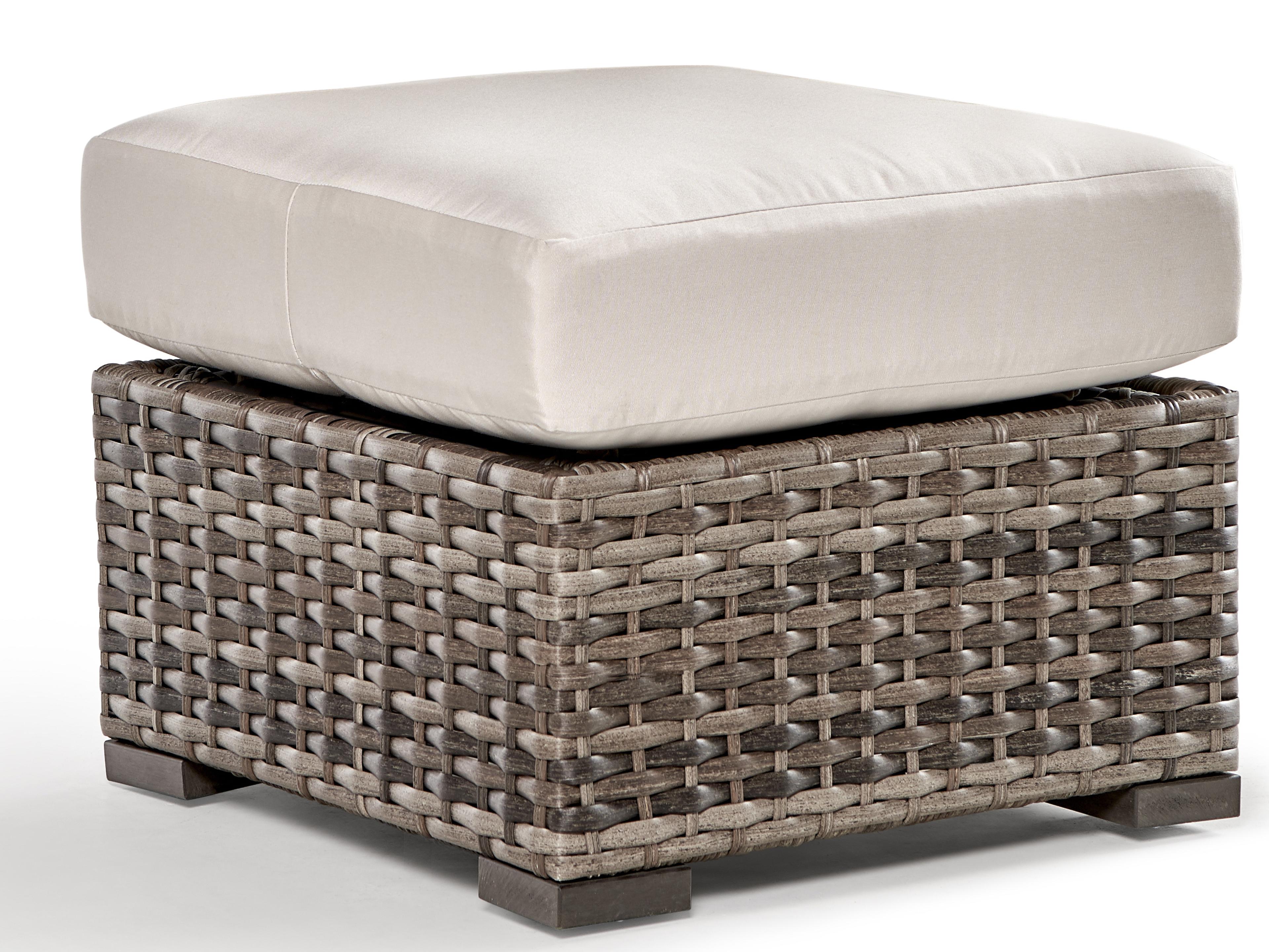New Java Wicker Sandstone Outdoor Ottoman