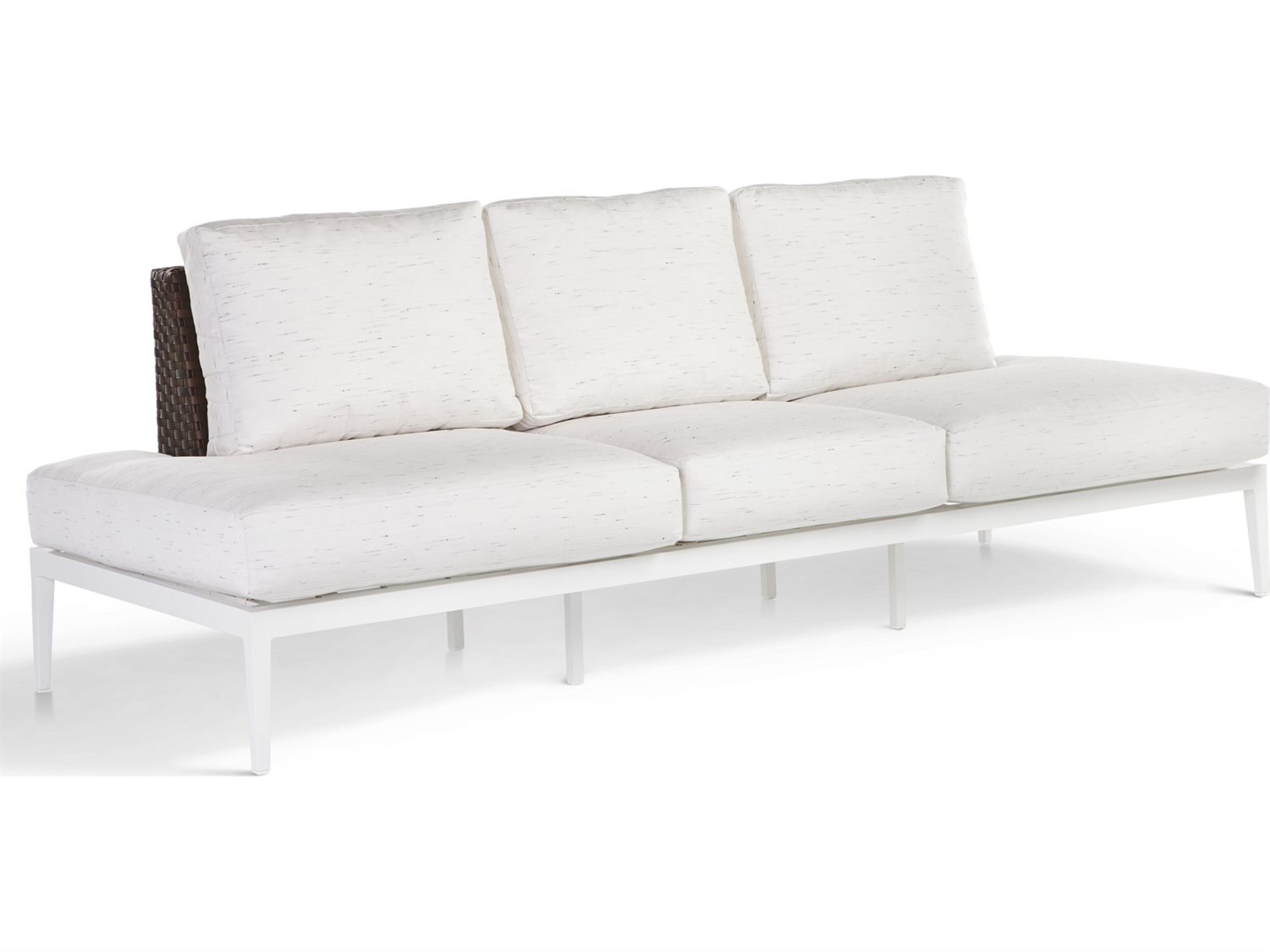 Stevie Wicker Modular Patio Sofa with Wraparound Cushions