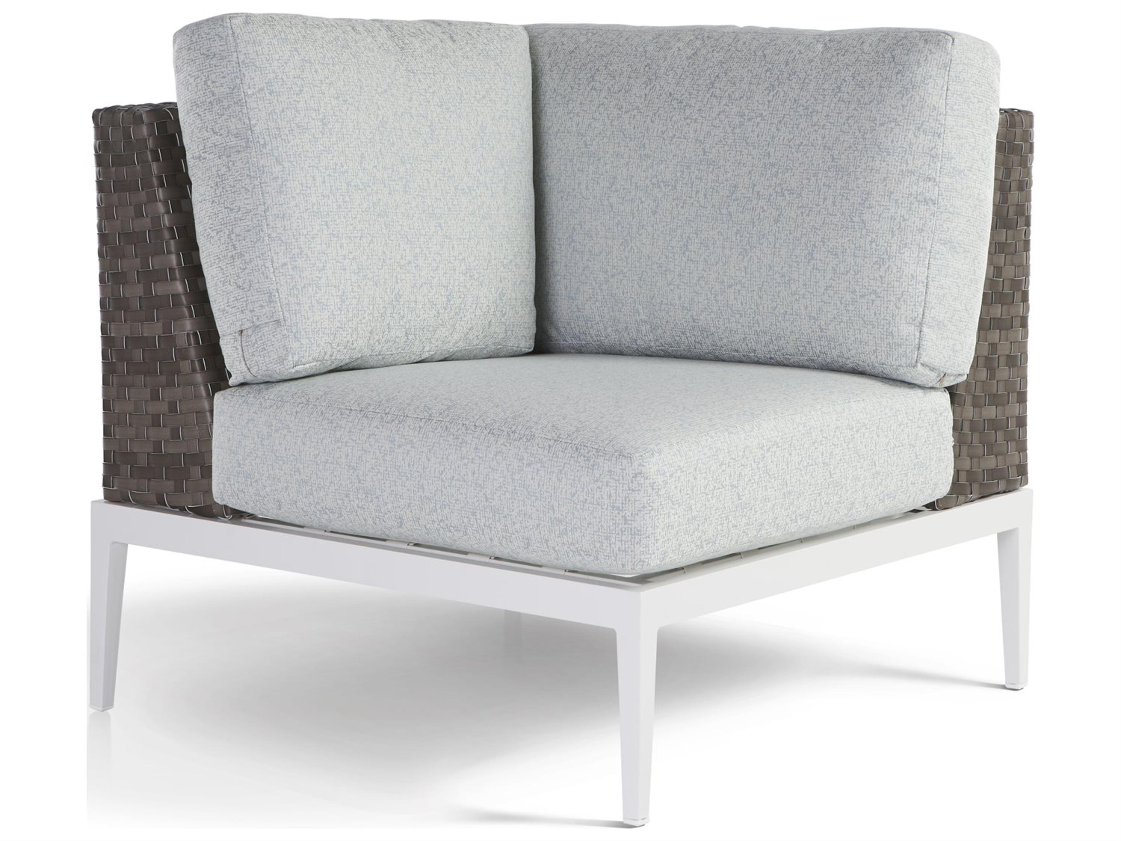 Stevie Wicker Corner Outdoor Patio Lounge Chair