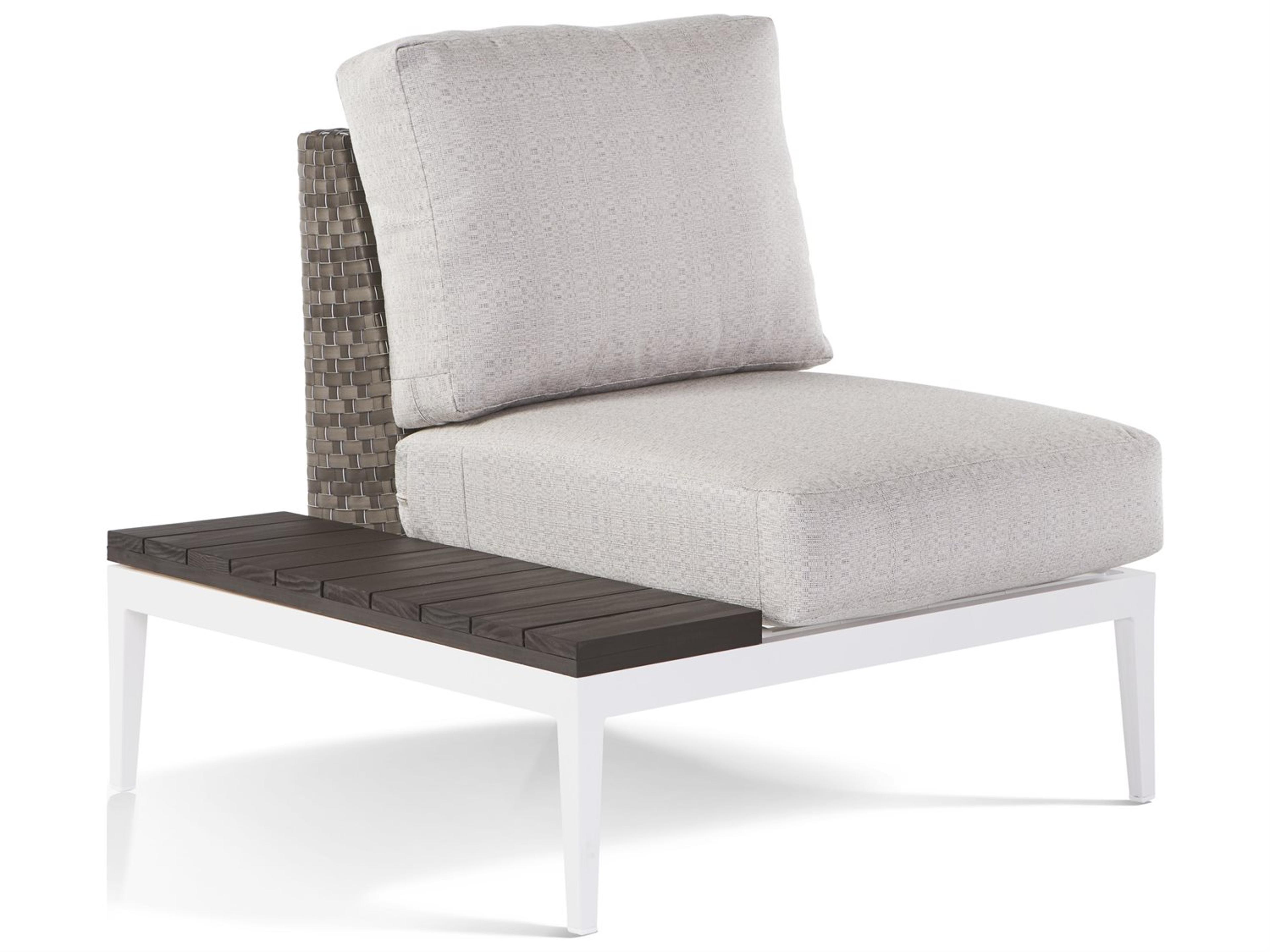 Stevie Wicker Patio Lounge Chair with Left Side Facing Table