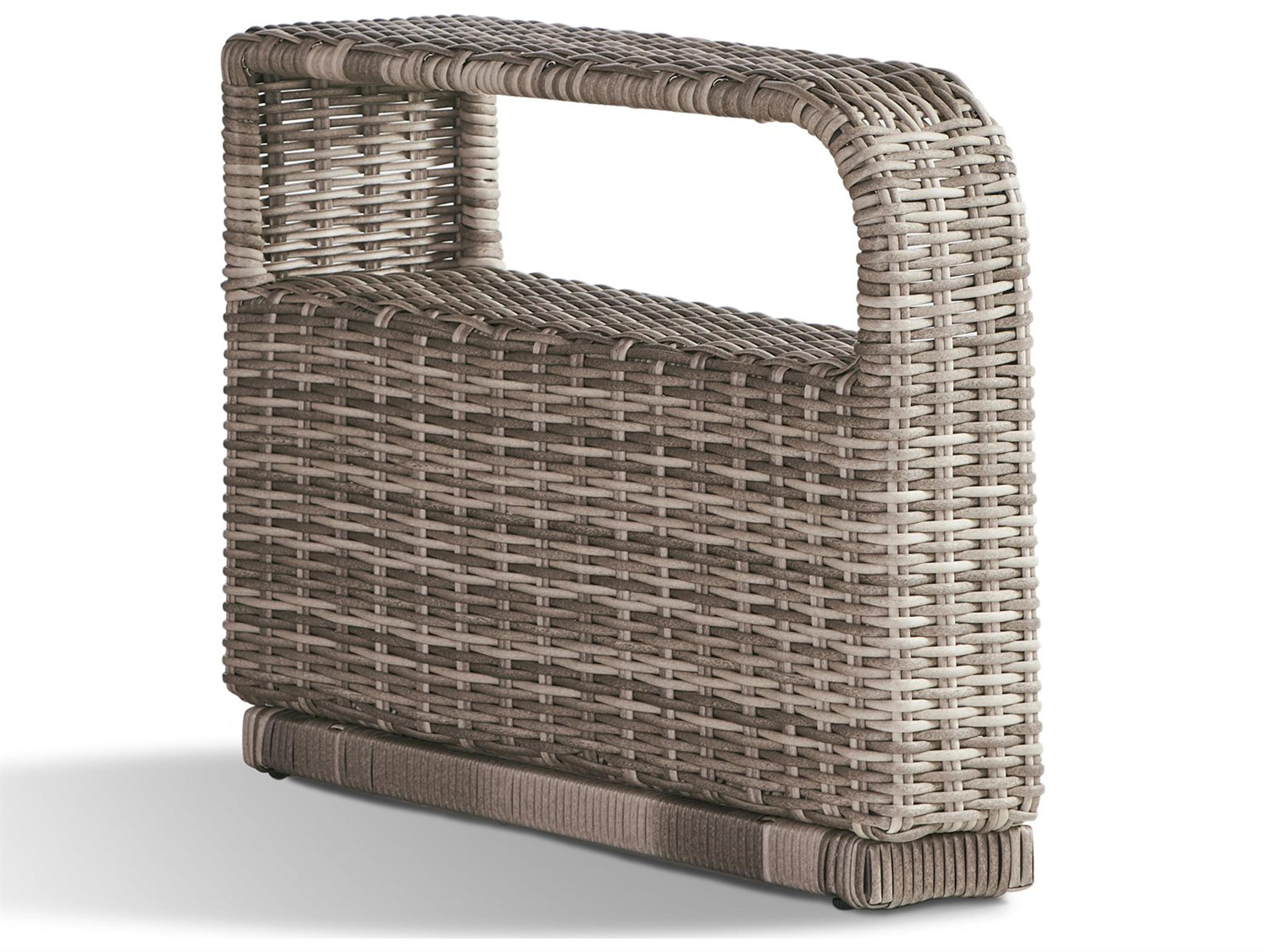 Luna Cove Wicker Pie Patio End Table